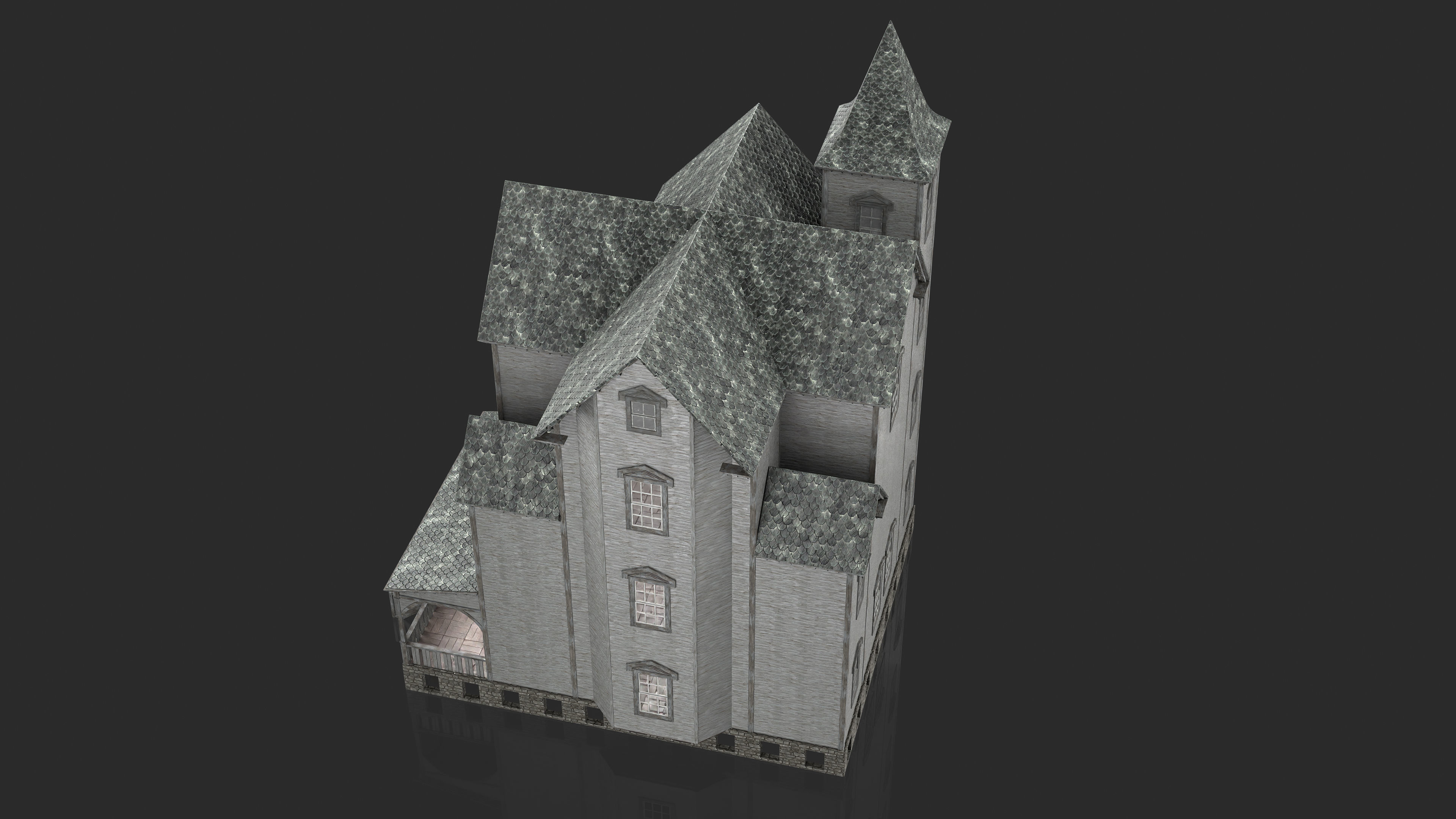 Old Abandoned House 2 3D model_5