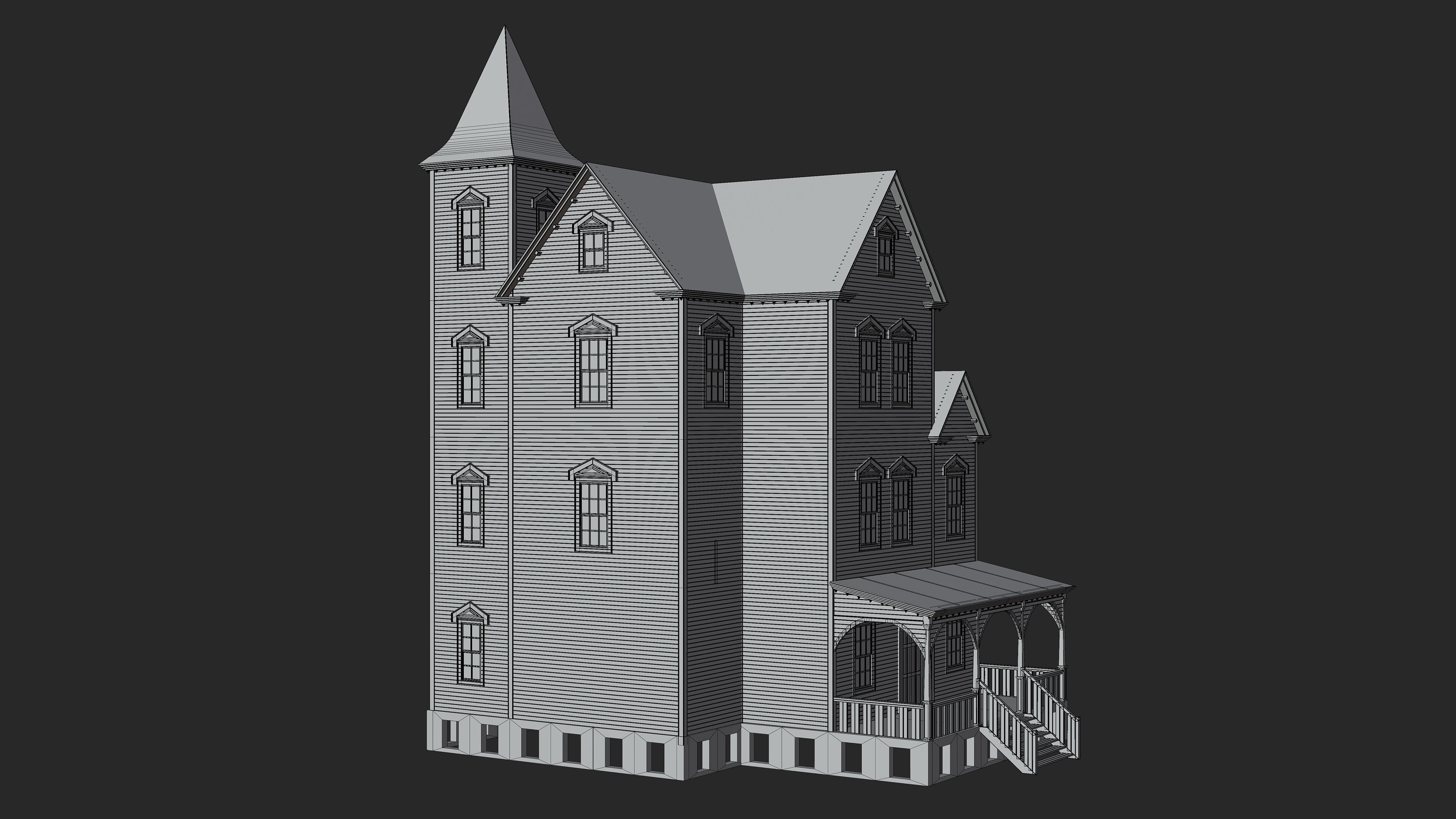 Old Abandoned House 2 3D model_14