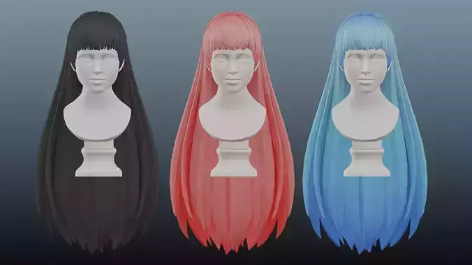 Feemale hair 3 color
