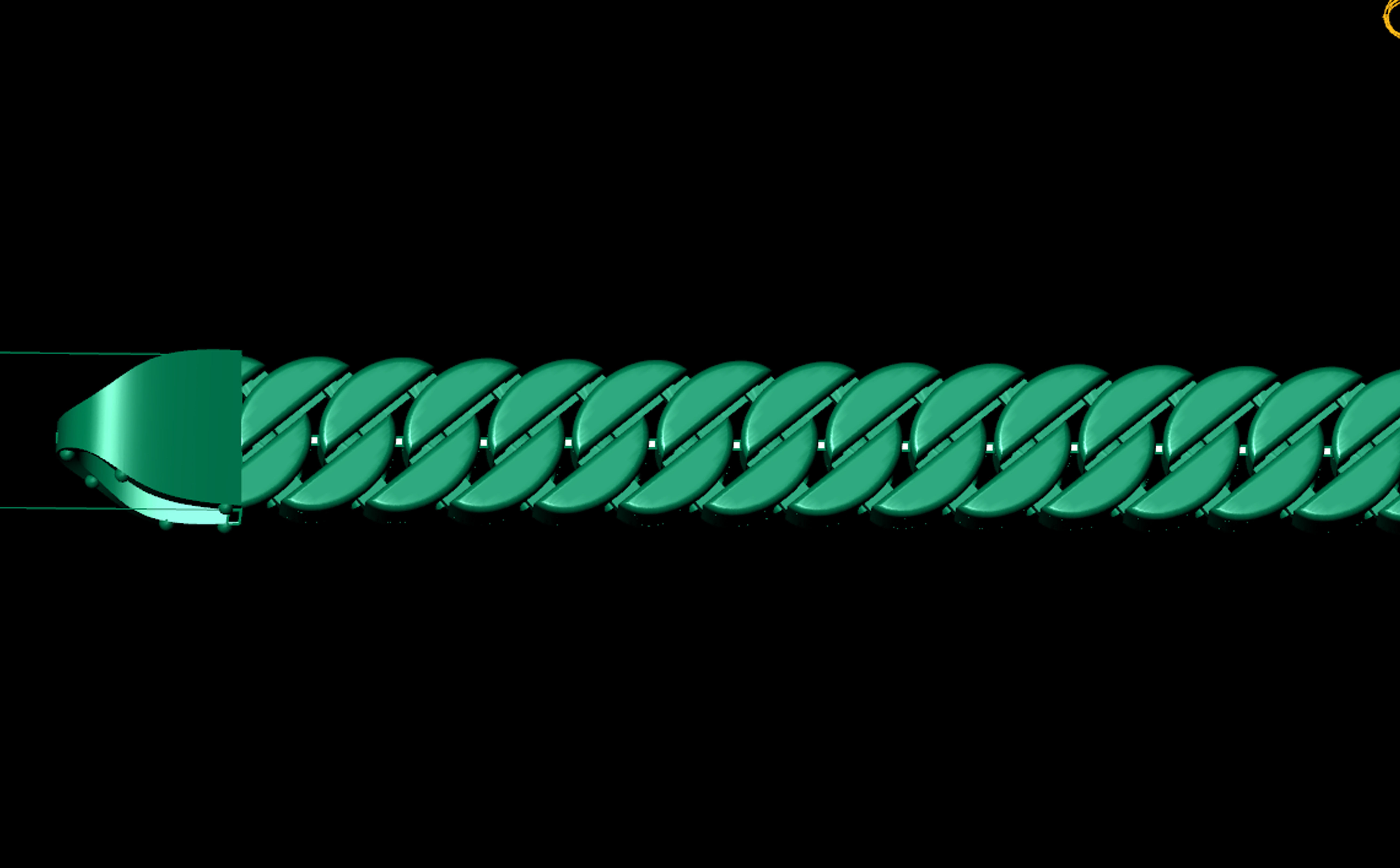 5MM SPIRAL 3D CUBAN BRACELET OR CHAIN OR NECKLACE 3D print model_4