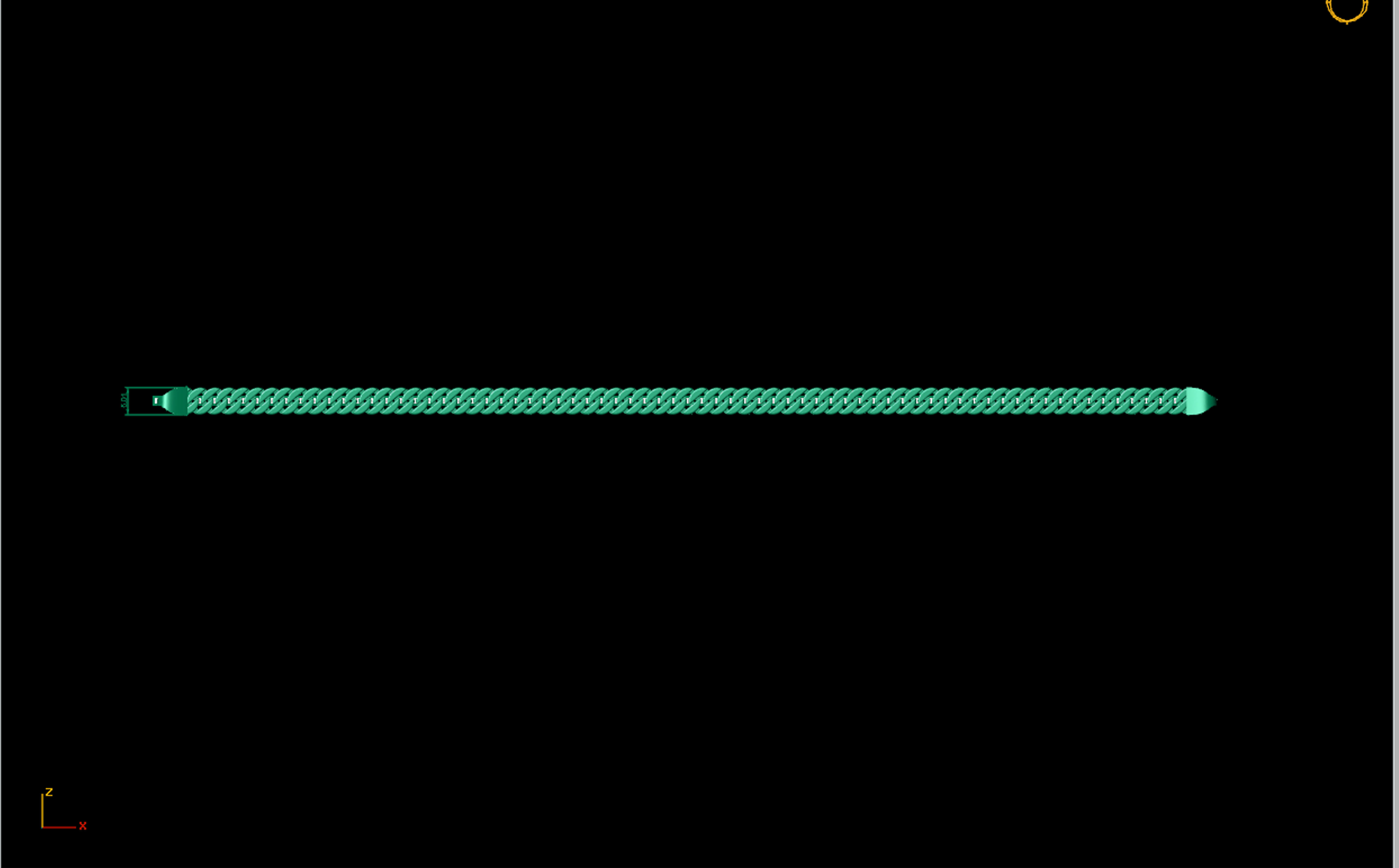 5MM SPIRAL 3D CUBAN BRACELET OR CHAIN OR NECKLACE 3D print model_5