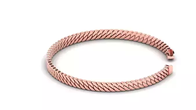 5MM SPIRAL 3D CUBAN BRACELET OR CHAIN OR NECKLACE 3D print model