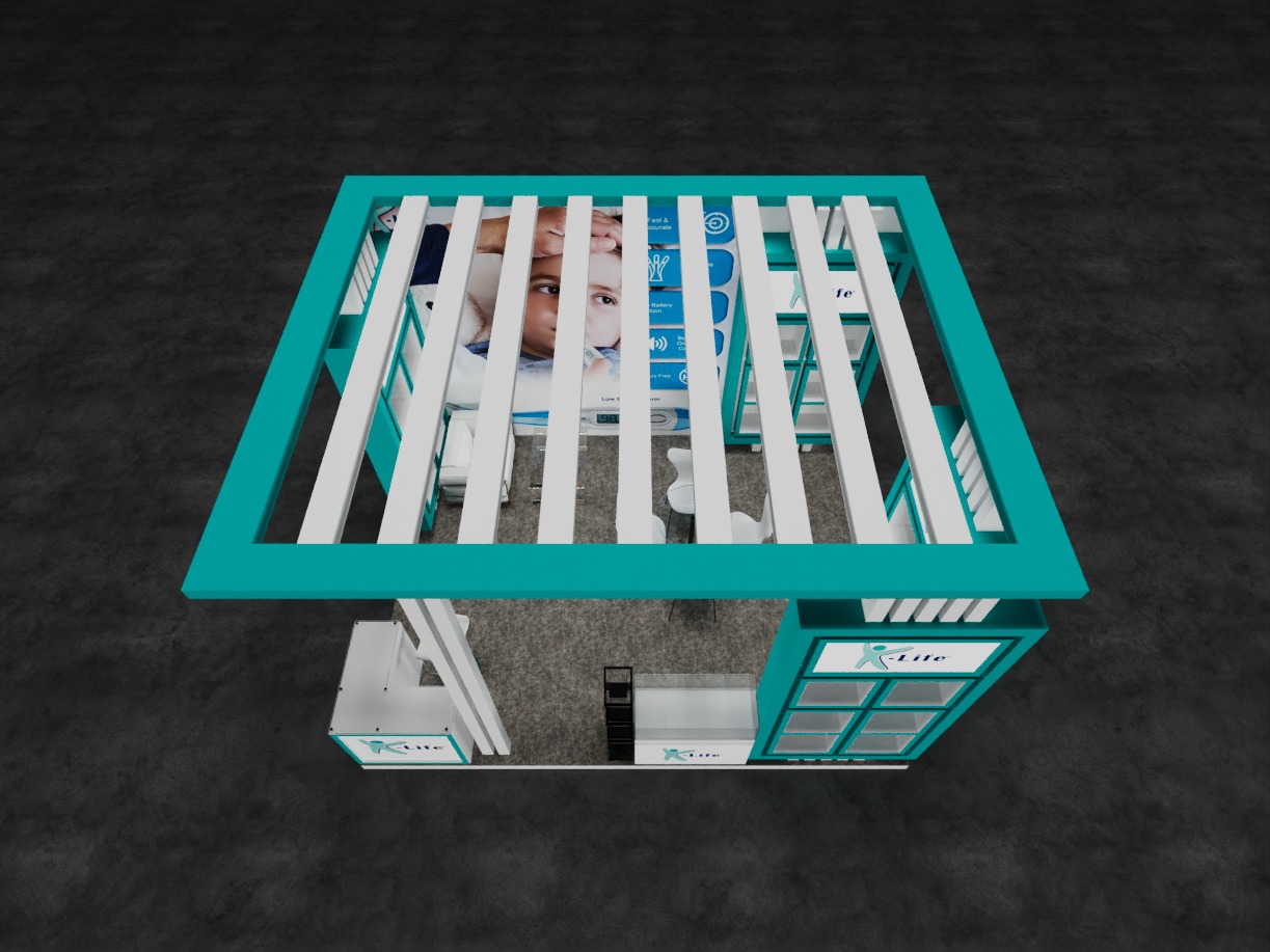 Exhibition Stand 5x4 3Sides D1V1 3D model_3