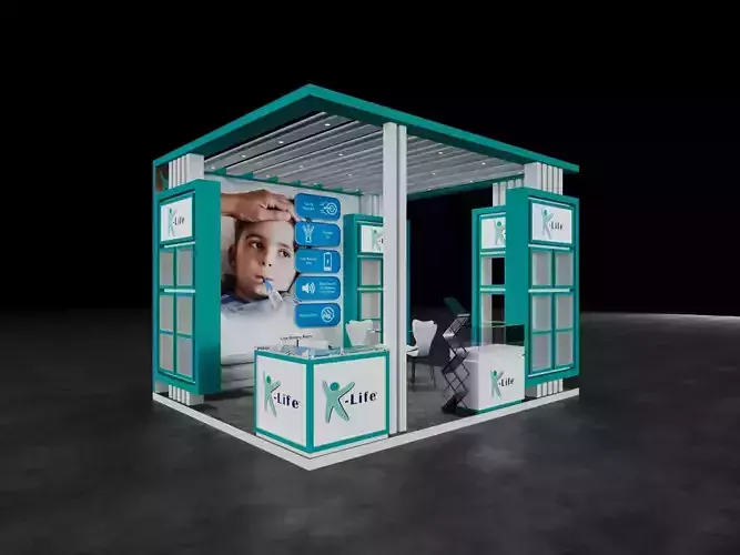 Exhibition Stand 5x4 3Sides D1V1