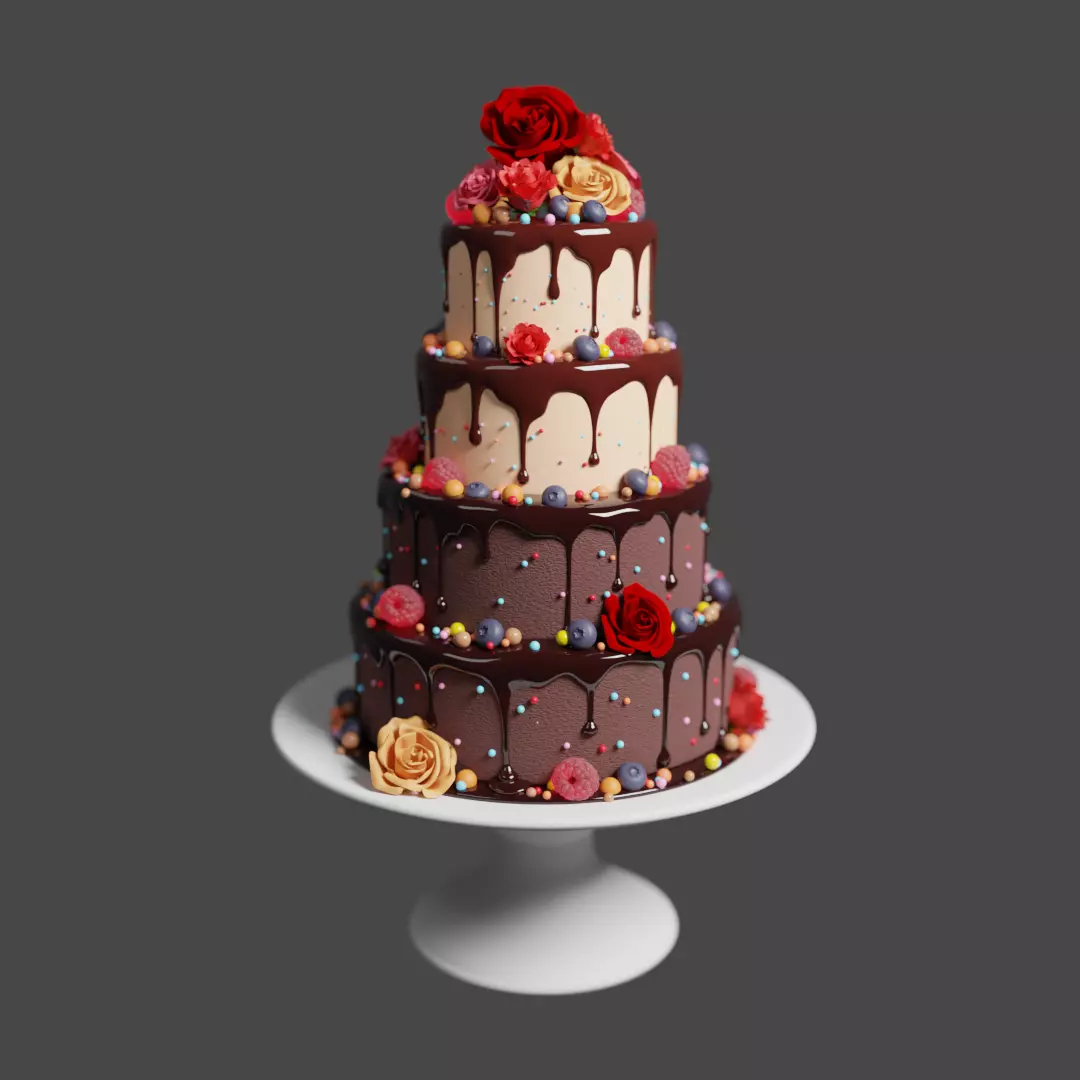 Cake 3D model 3D model