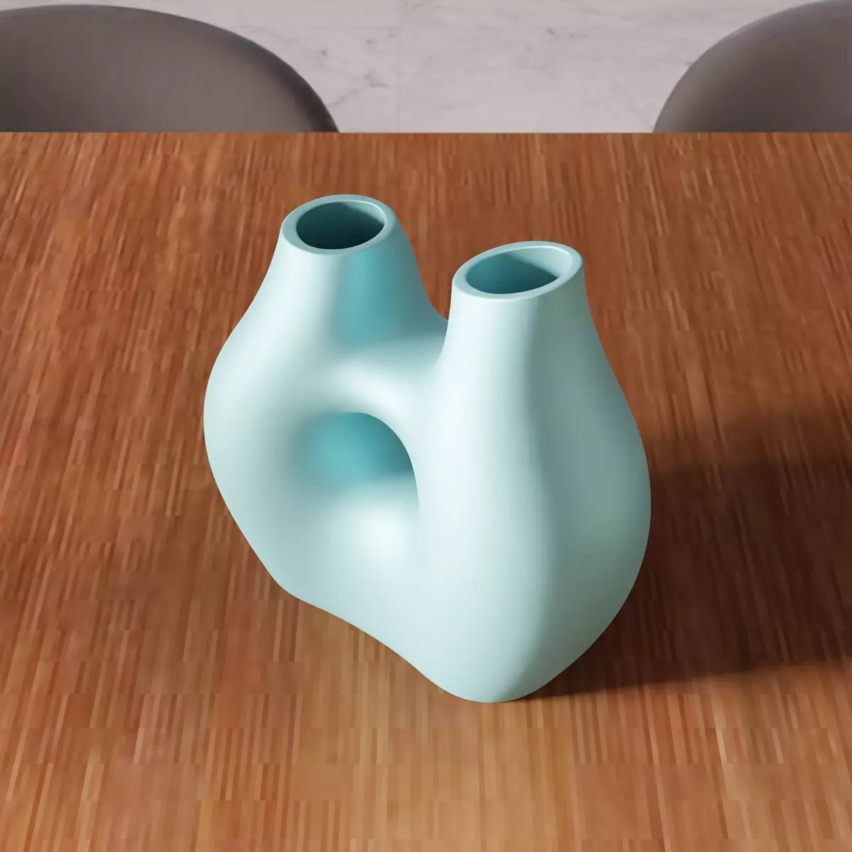 Modern Flower Vase - 360 3D print model_7