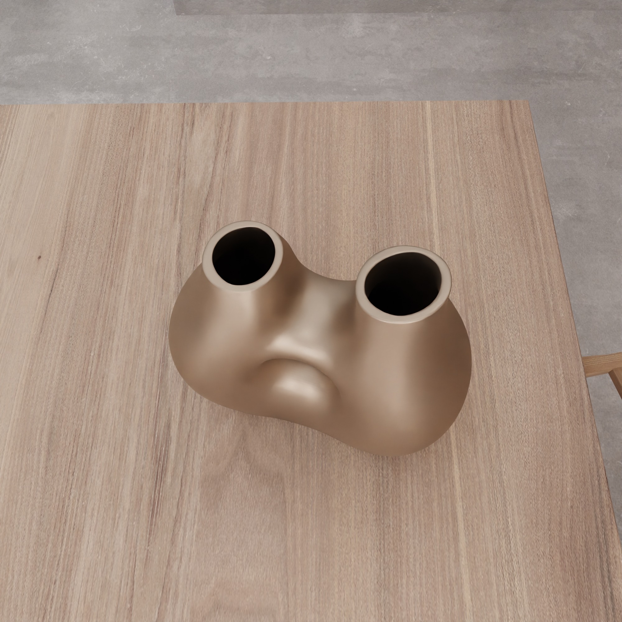 Modern Flower Vase - 360 3D print model_11