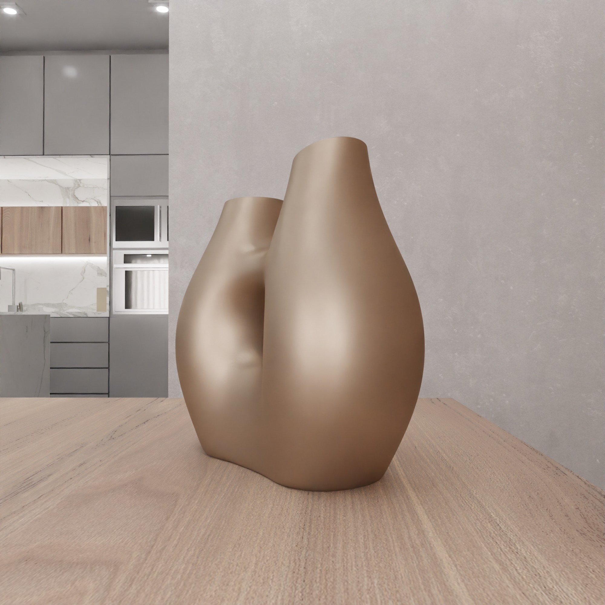 Modern Flower Vase - 360 3D print model_12