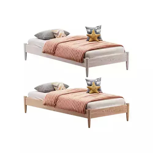 AFI Pasadena 14 Espresso Solid Wood Platform Bed 3D model