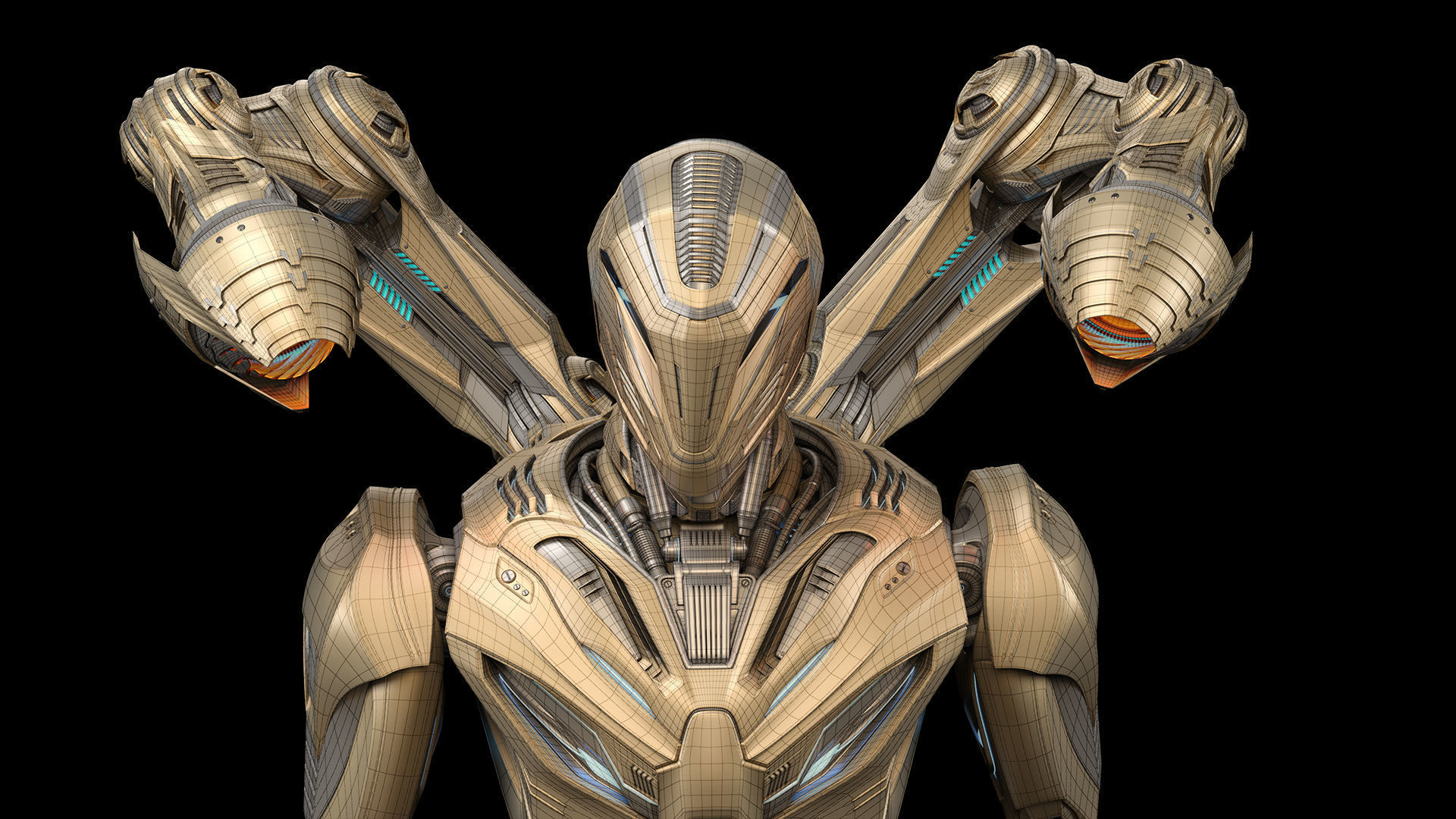 Futuristic Sci Fi Robots - Rigged 3D Model Collection_9