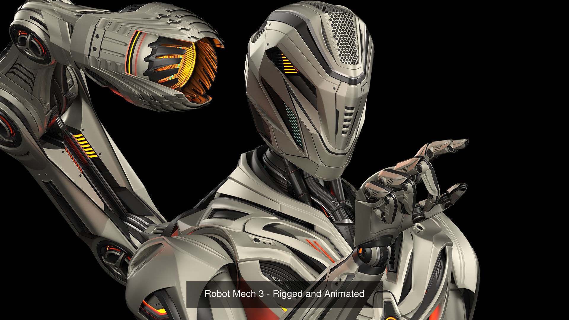 Futuristic Sci Fi Robots - Rigged 3D Model Collection_12