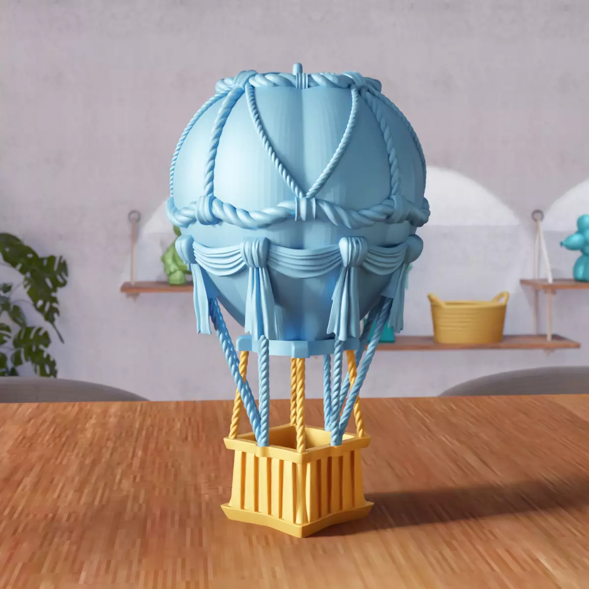 Vintage Hot Air Balloon - 358 3D print model_0