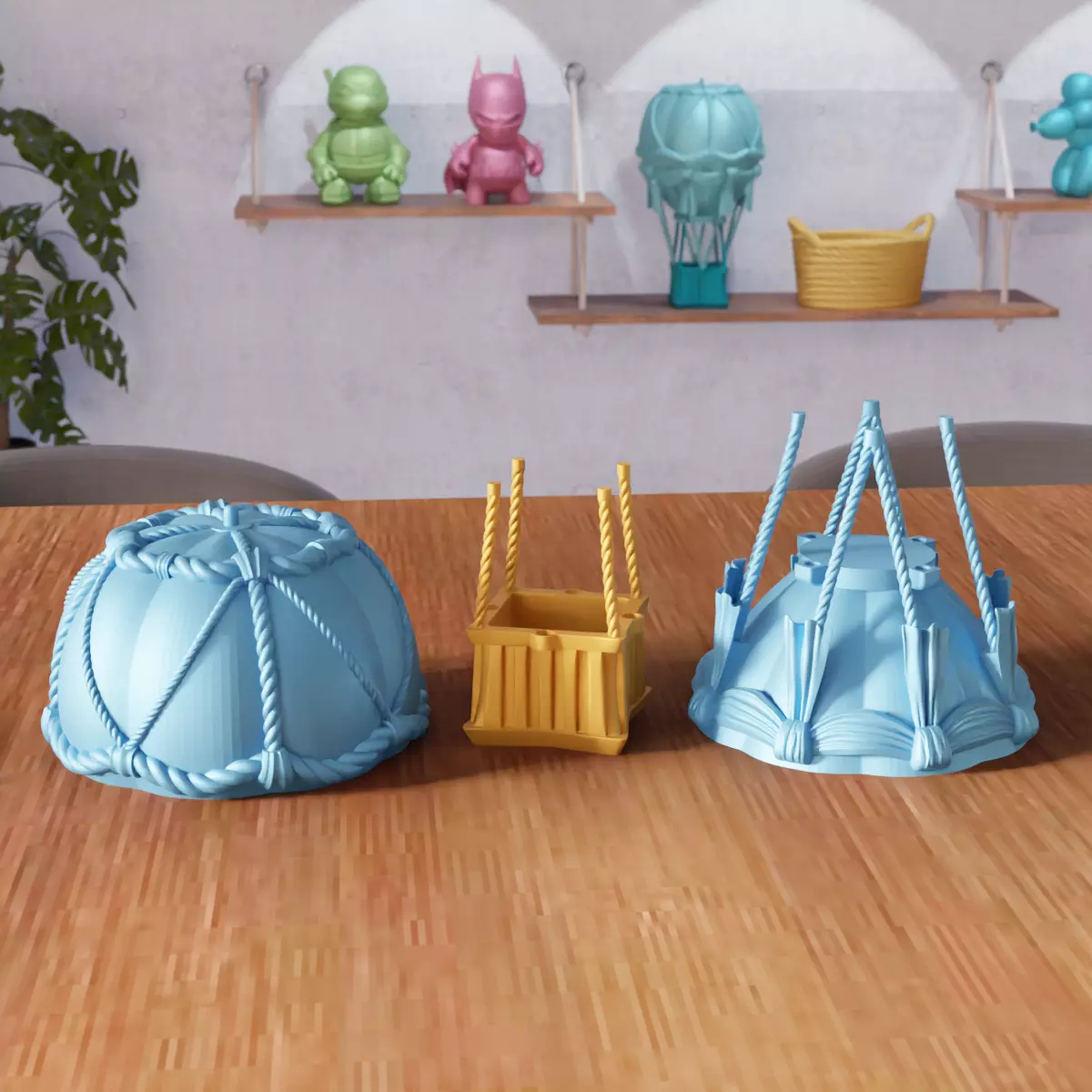 Vintage Hot Air Balloon - 358 3D print model_4