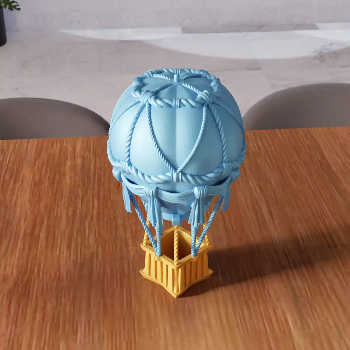 Vintage Hot Air Balloon - 358 3D print model_5