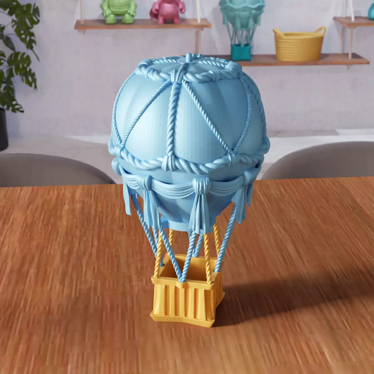 Vintage Hot Air Balloon - 358 3D print model_8