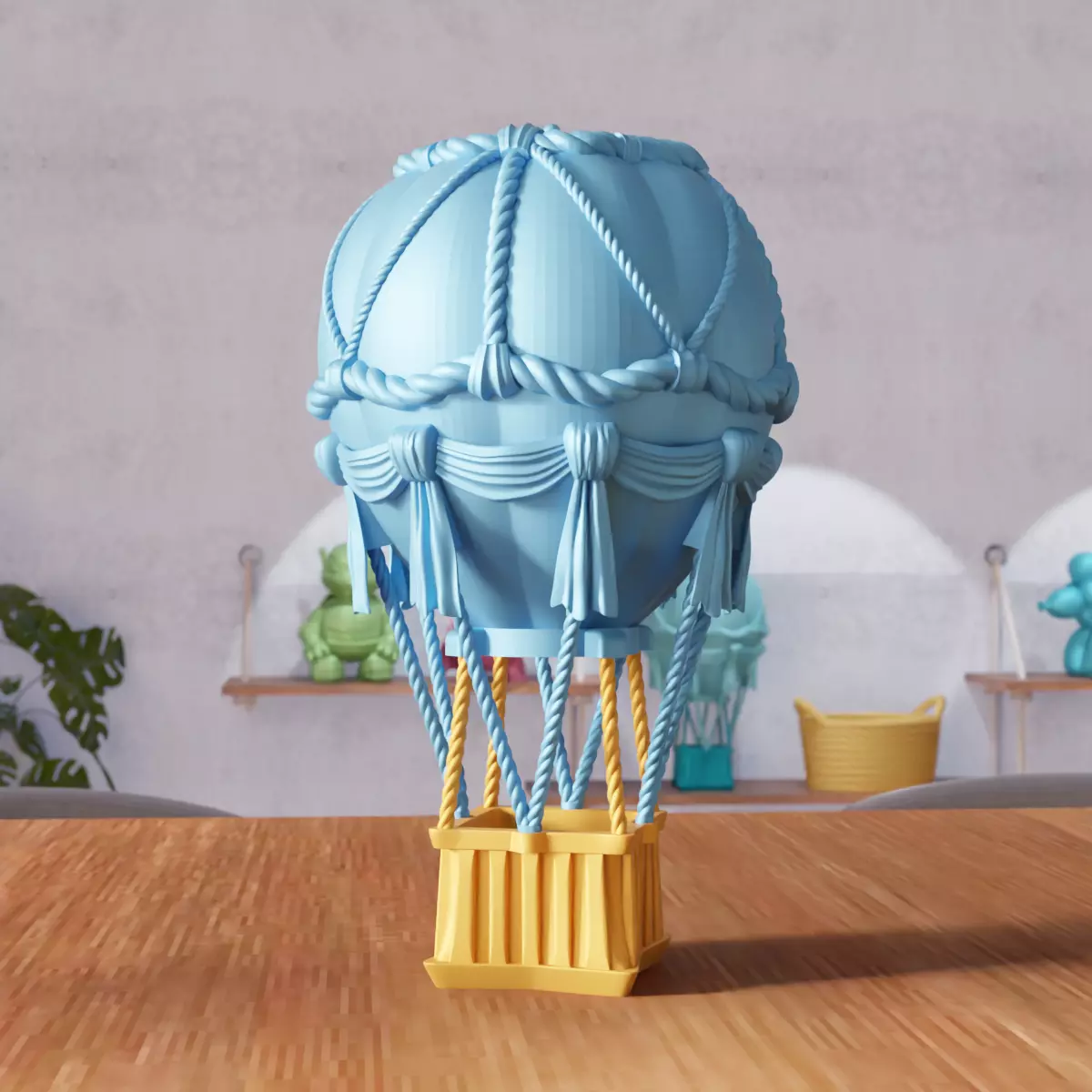 Vintage Hot Air Balloon - 358 3D print model_3