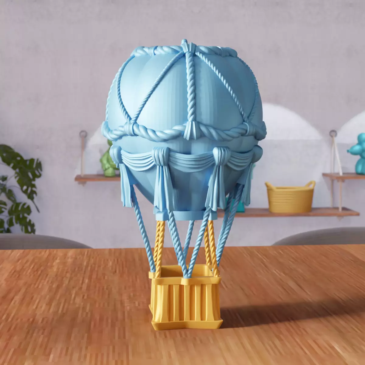 Vintage Hot Air Balloon - 358 3D print model_6