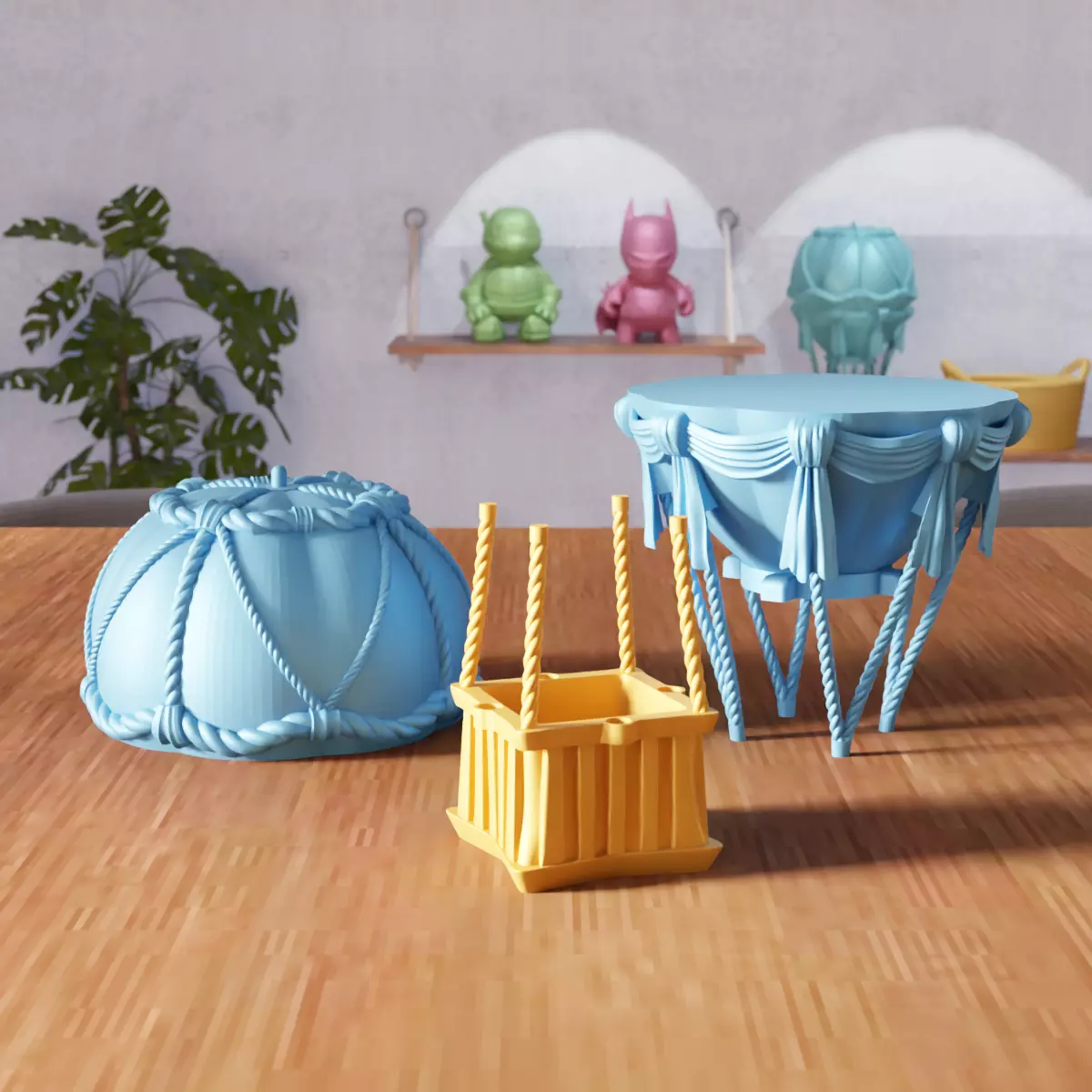 Vintage Hot Air Balloon - 358 3D print model_1