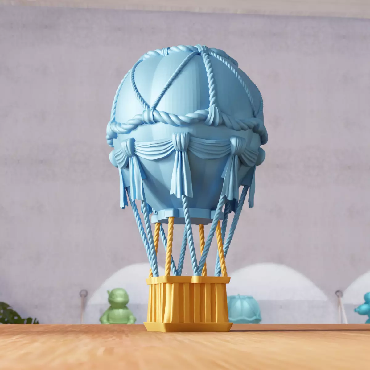 Vintage Hot Air Balloon - 358 3D print model_2