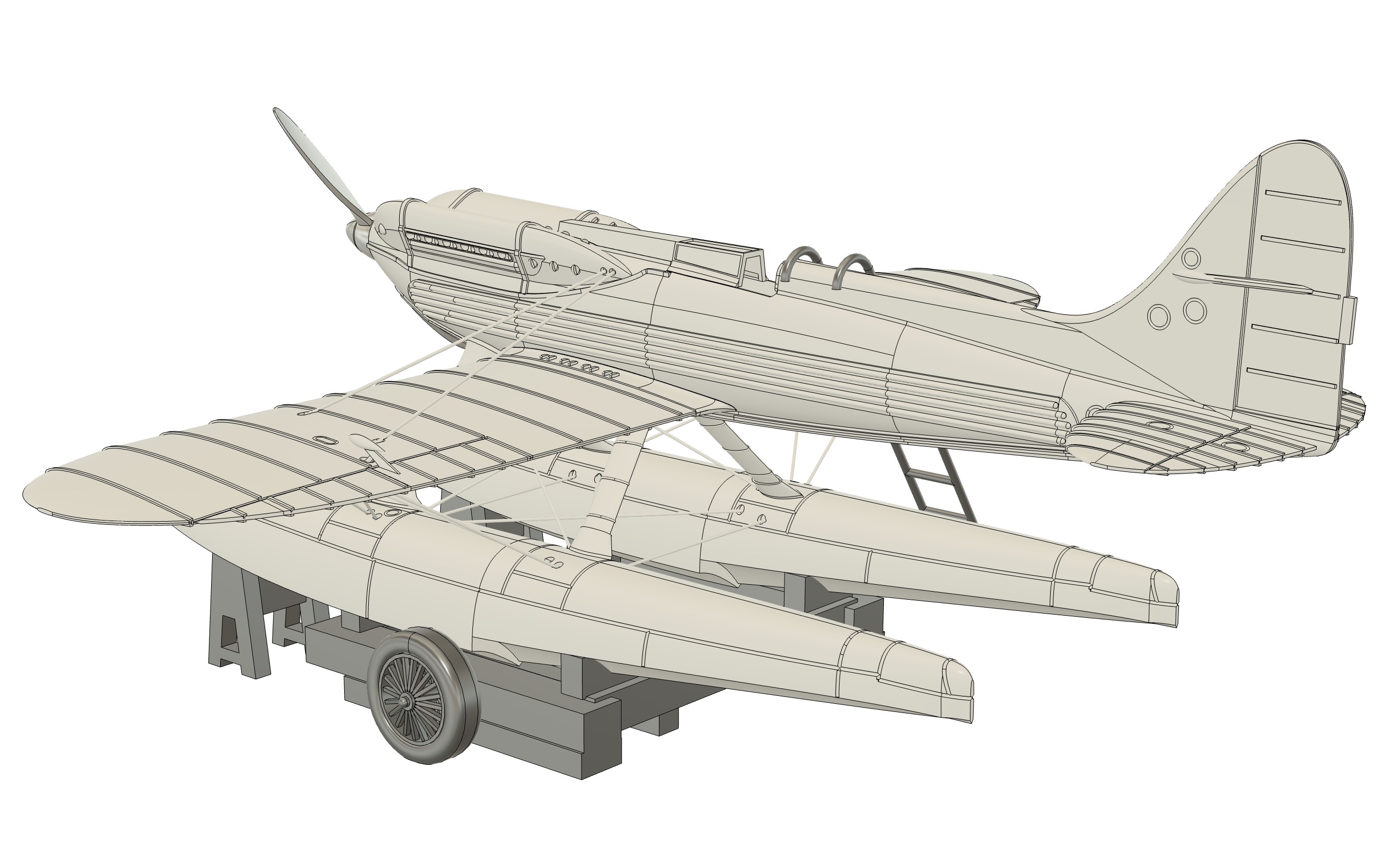 Supermarine S6B 1-144 scale 3D print model_10