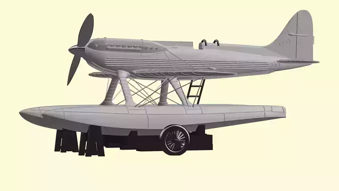 Supermarine S6B 1-144 scale 3D print model