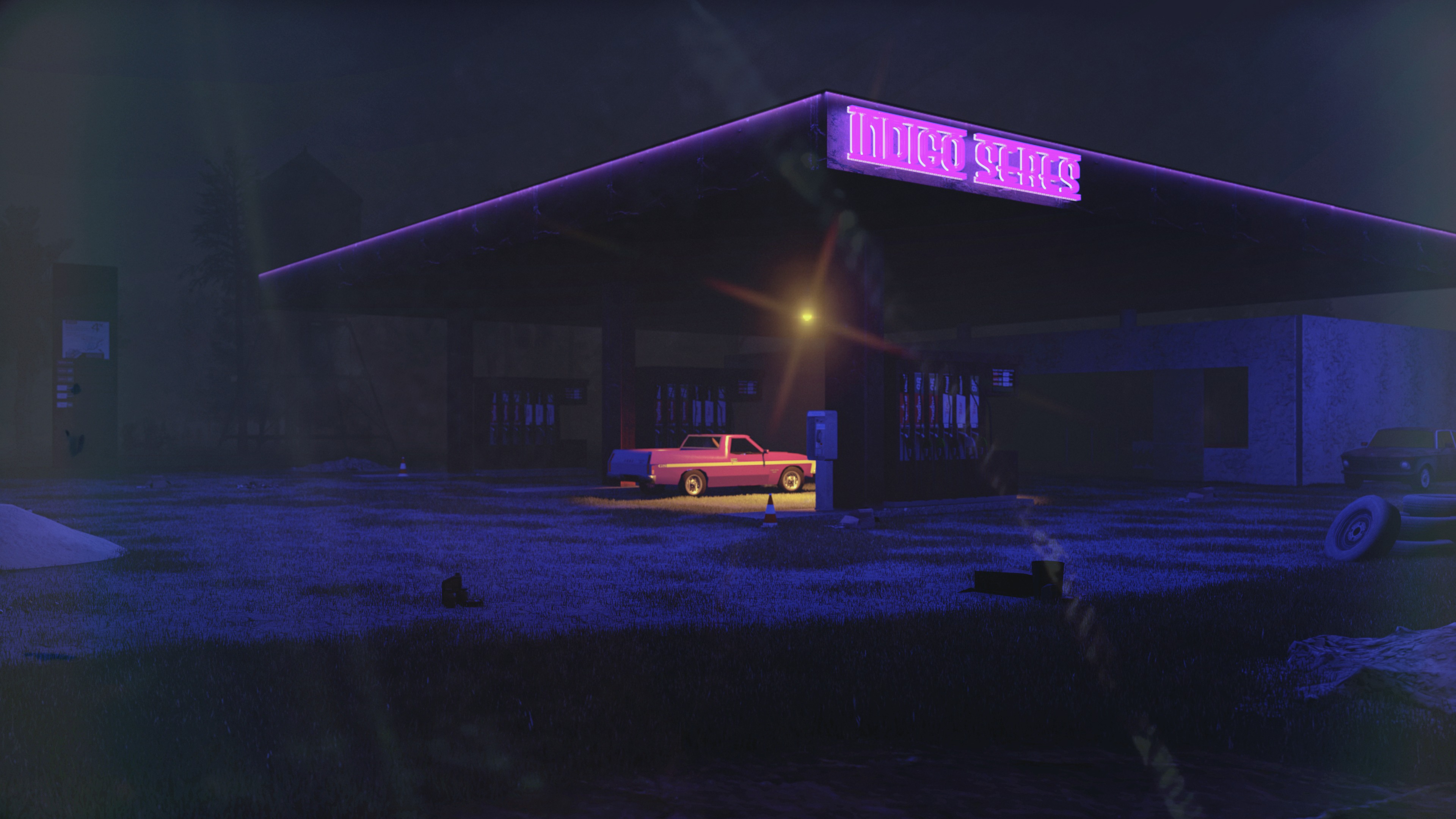 ABANDONED OIL STATION 3D model_2