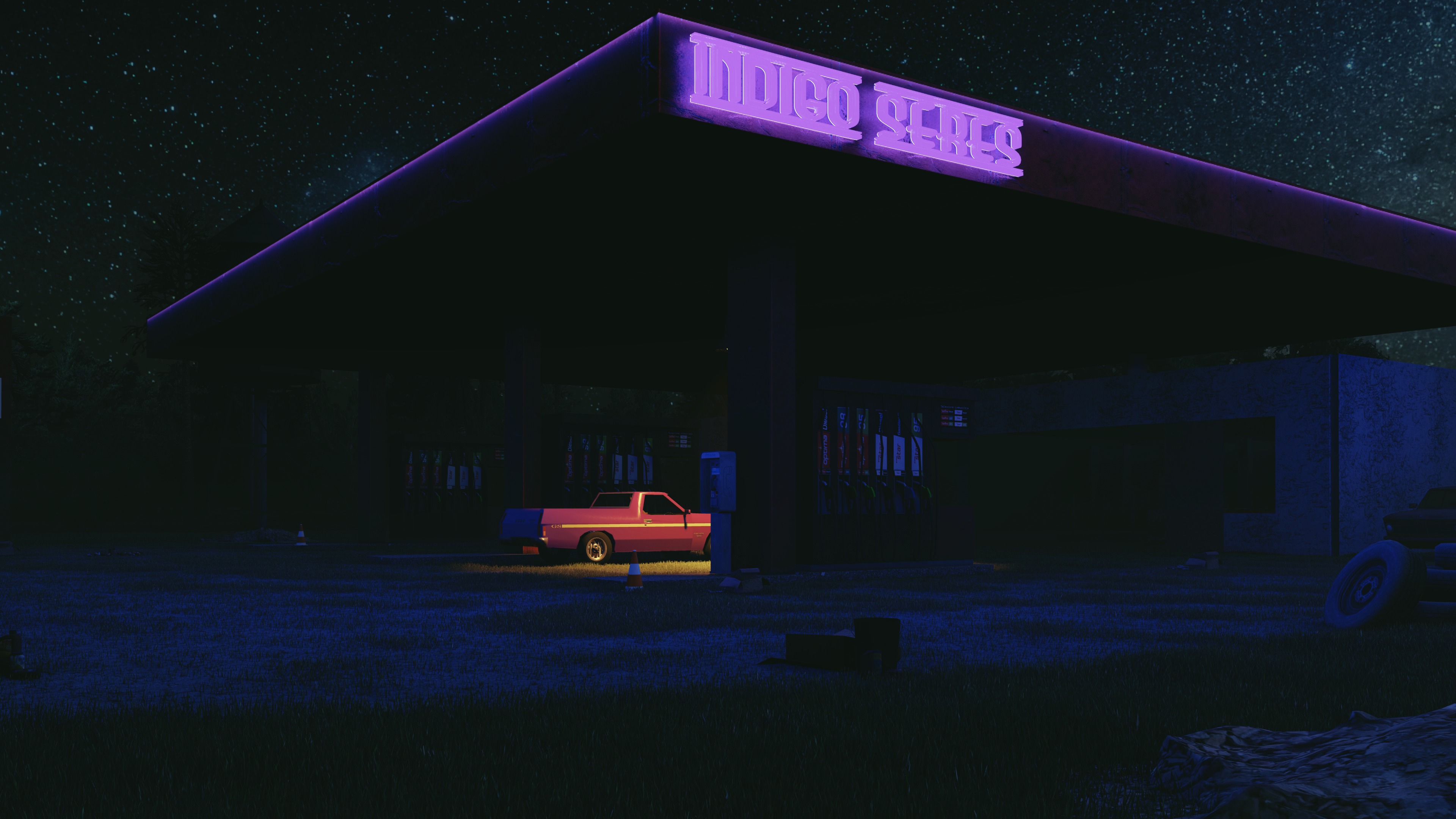 ABANDONED OIL STATION 3D model_4