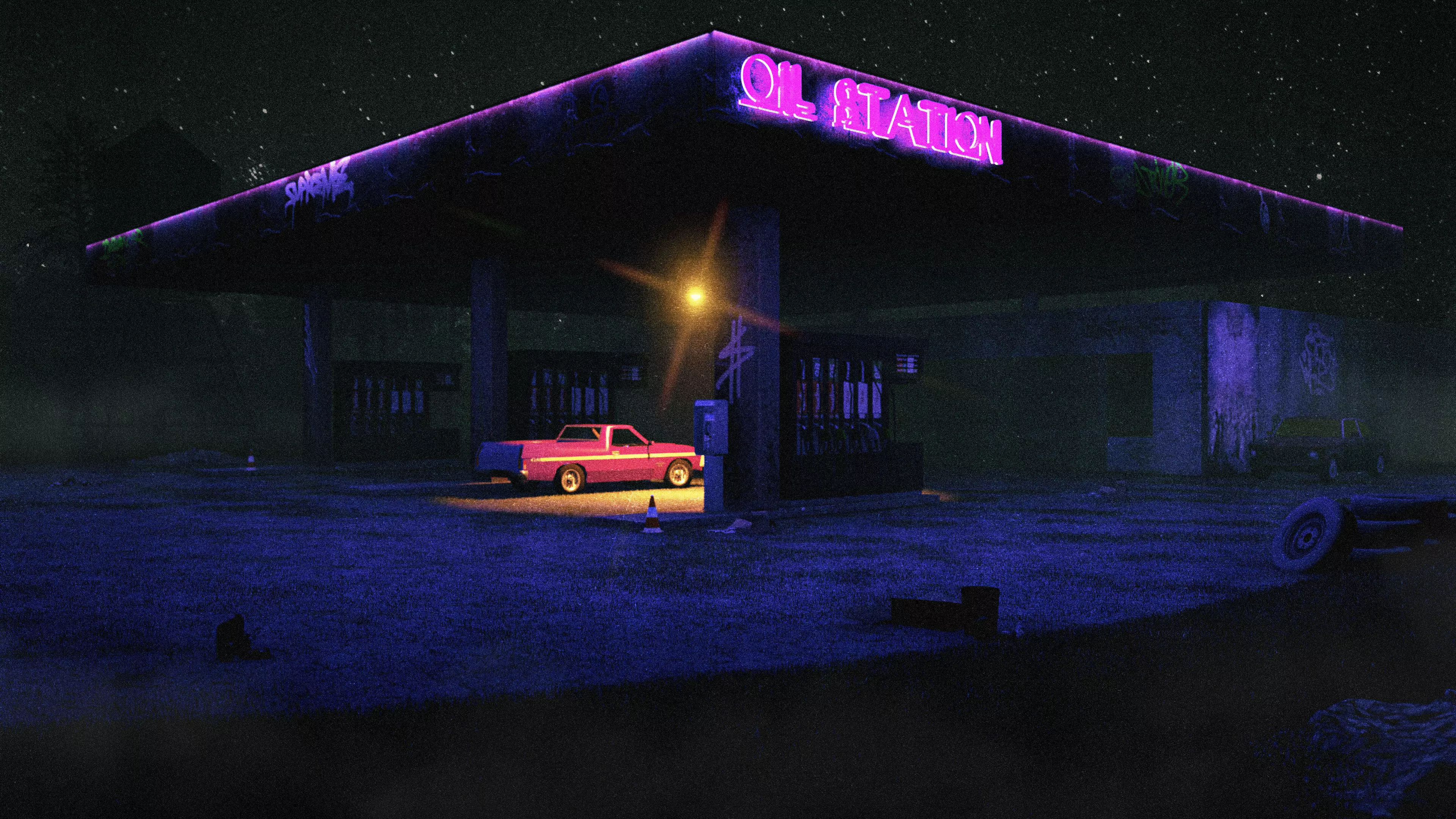 ABANDONED OIL STATION 3D model_0