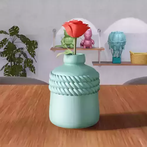 Wicker Mesh Vase - 355