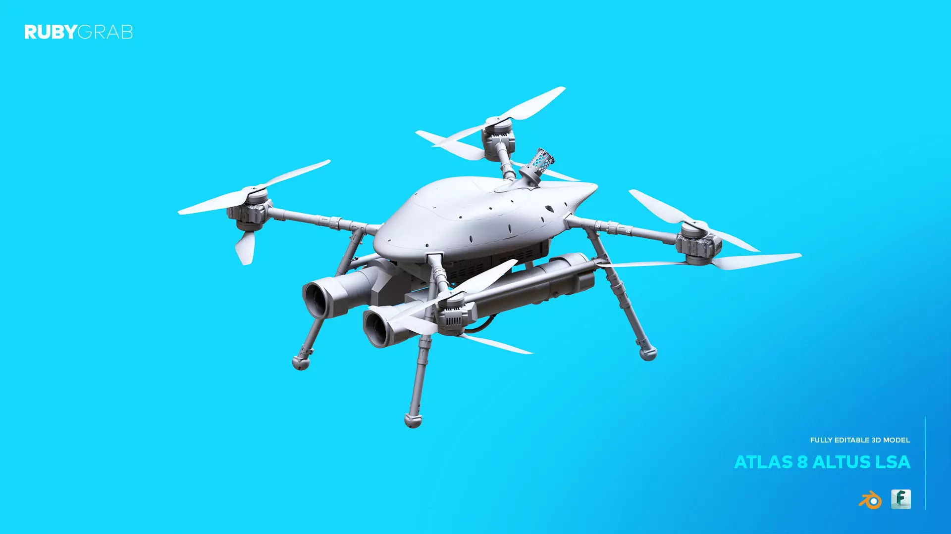 Atlas 8 Altus LSA Drone 3D model_0