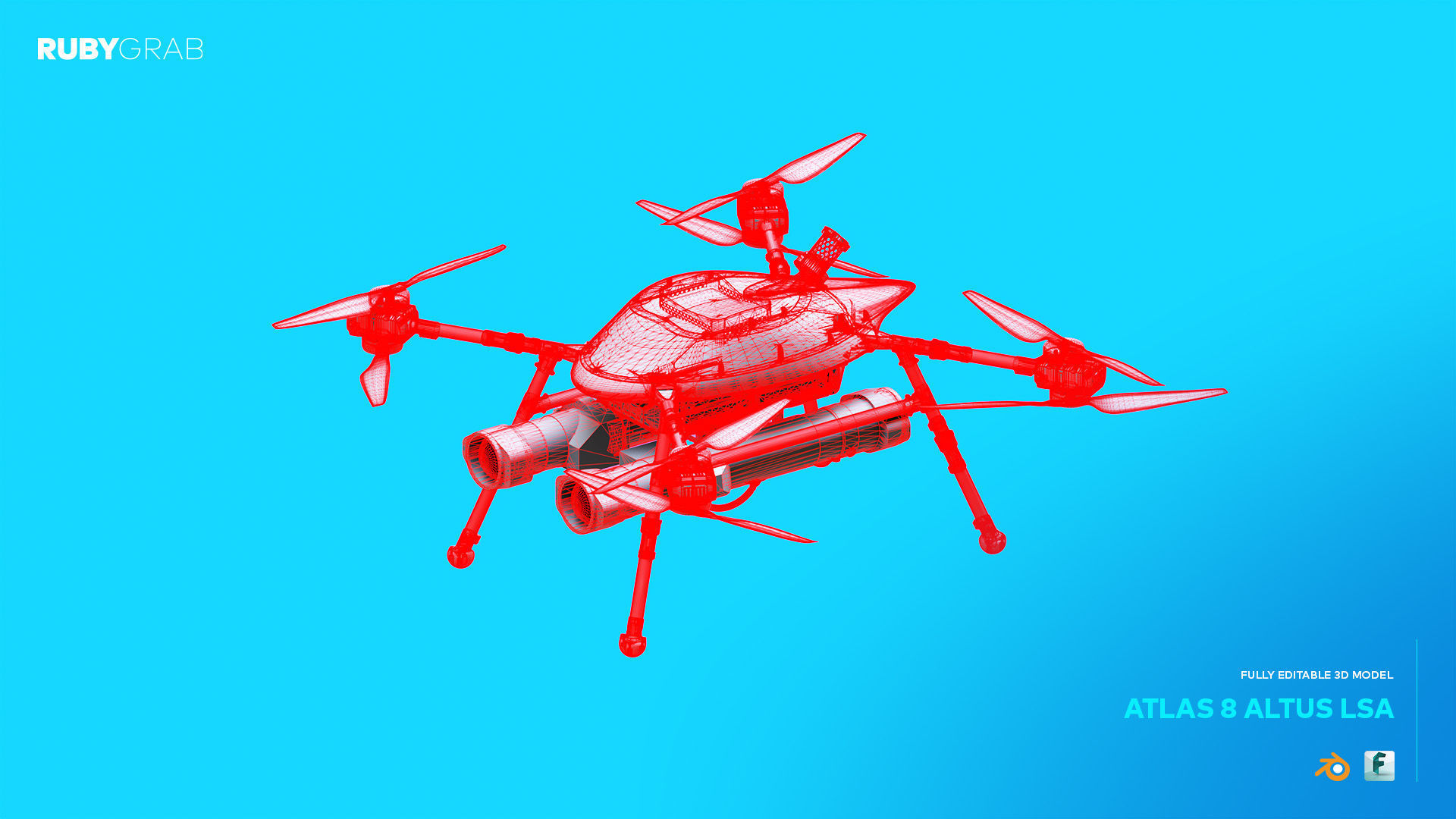 Atlas 8 Altus LSA Drone 3D model_2
