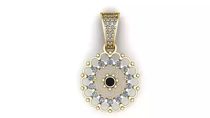 PRECIOUS ZARCON CRYSTAL PENDANT 3D PRINTABLE MODEL 3D print model