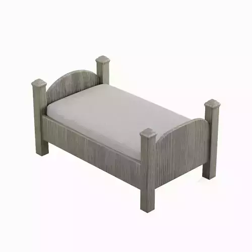 Simple Bed 01 Low-poly 3D model