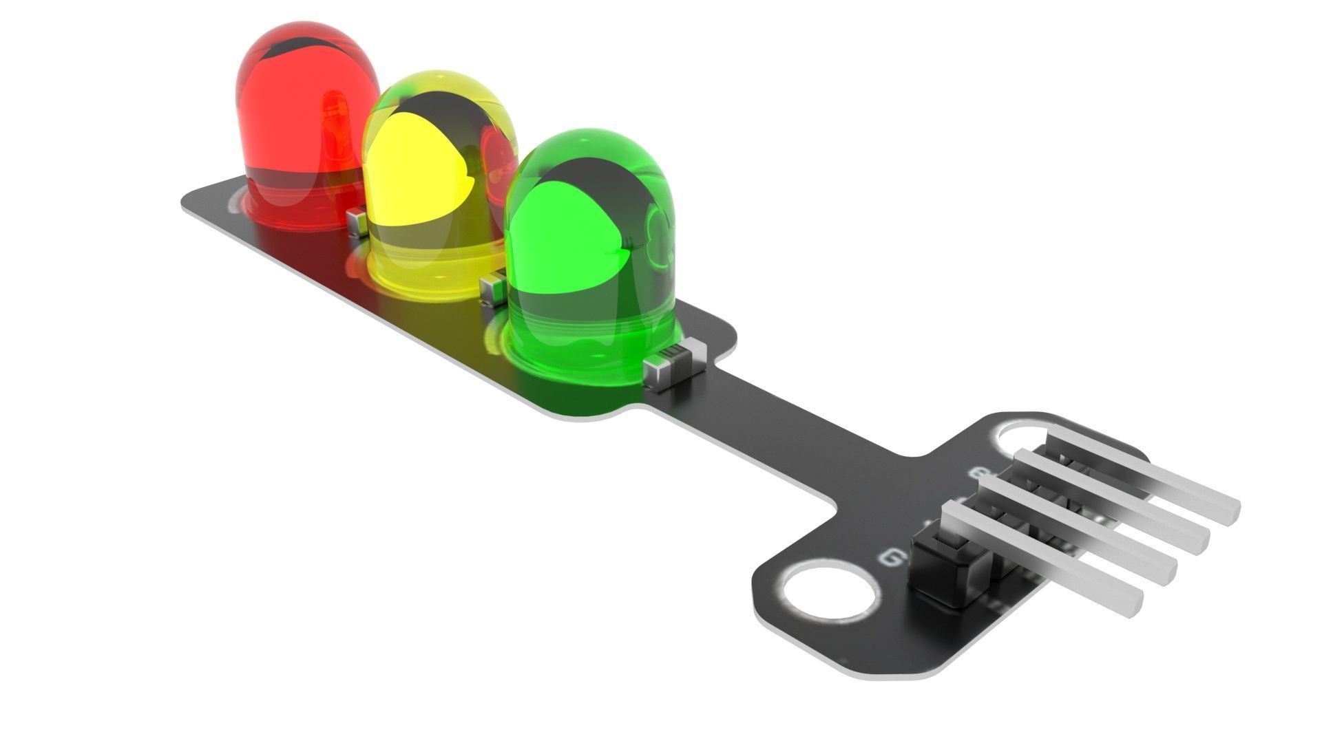 Traffic Lights LED Module 3D model_12