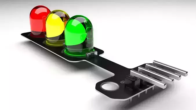 Traffic Lights LED Module 3D model