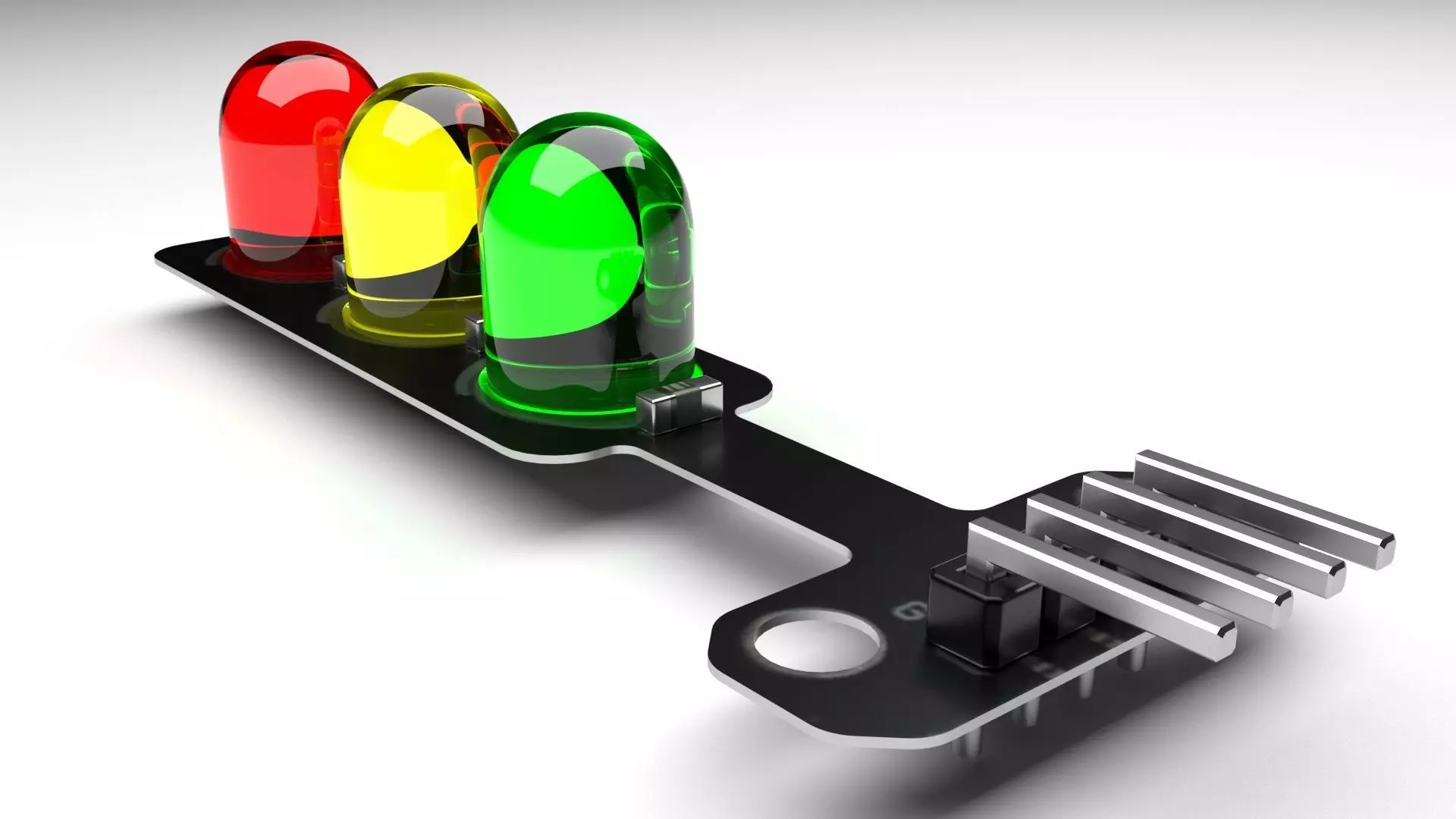 Traffic Lights LED Module 3D model_0