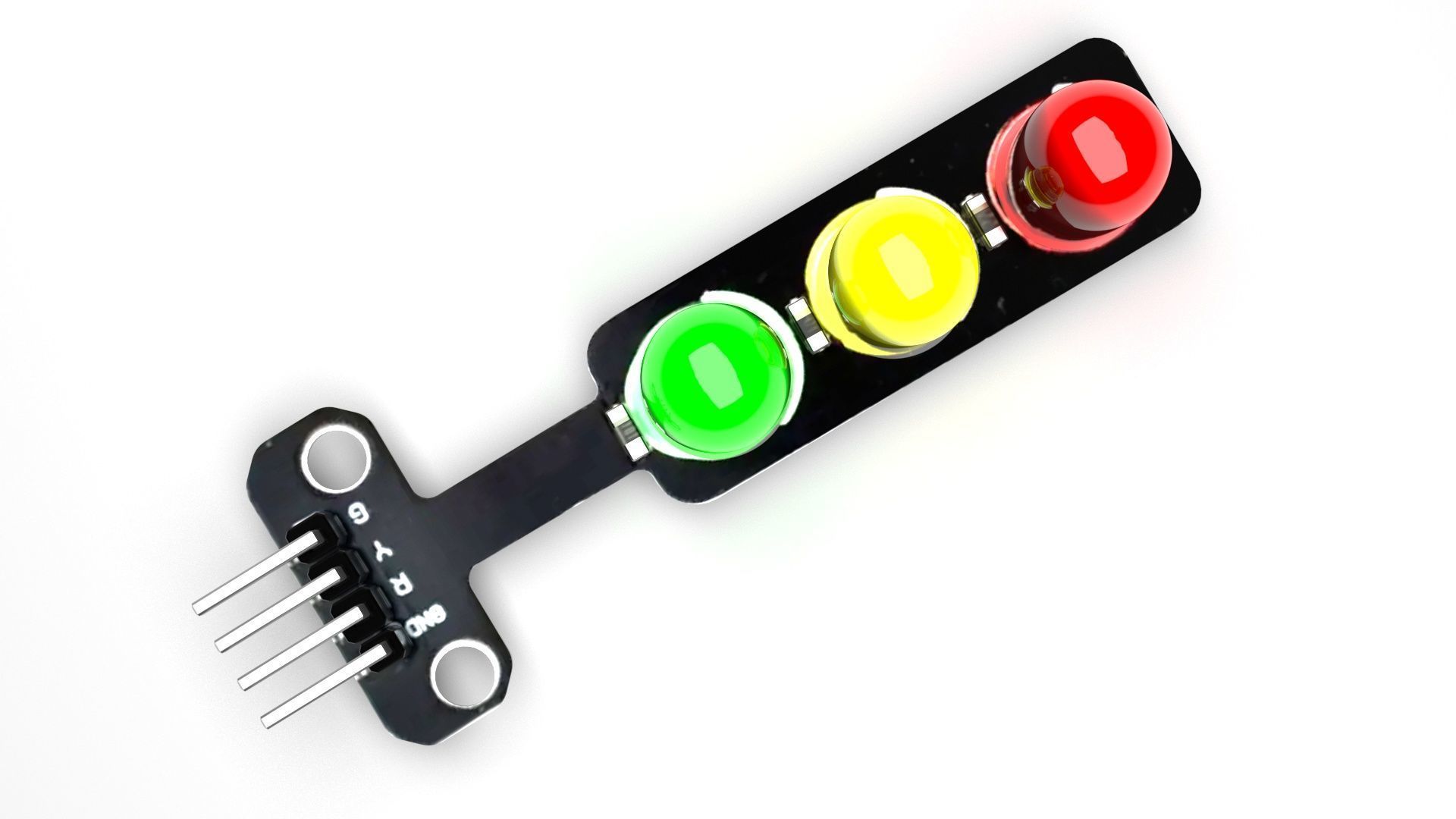 Traffic Lights LED Module 3D model_1