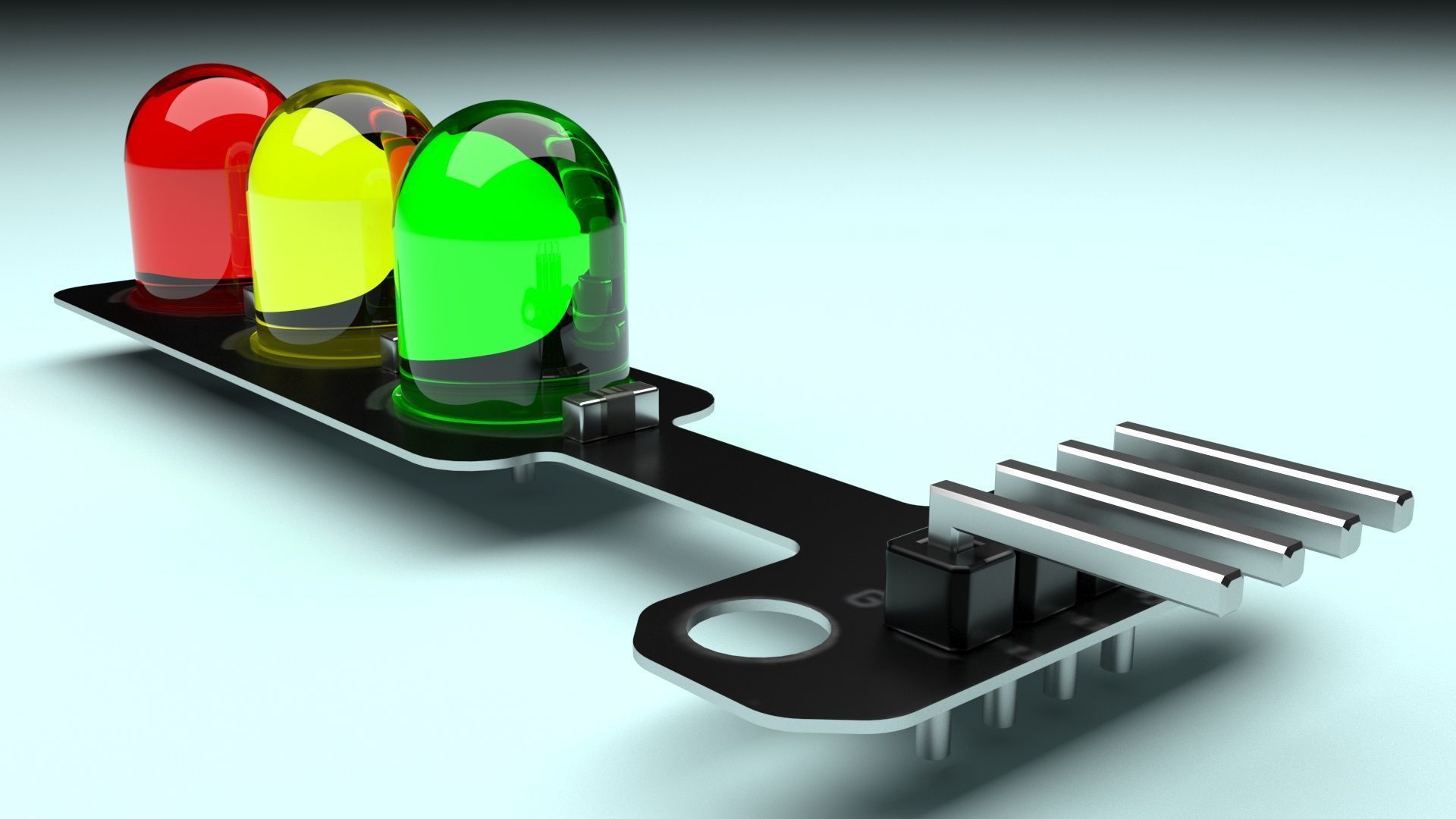Traffic Lights LED Module 3D model_10