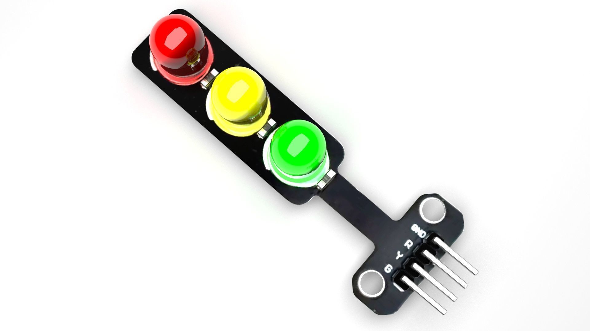 Traffic Lights LED Module 3D model_3