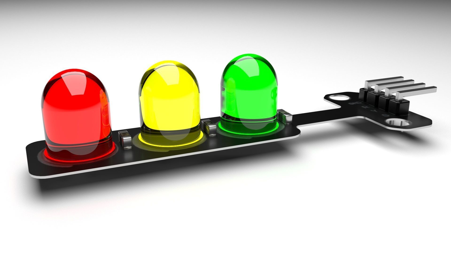 Traffic Lights LED Module 3D model_2