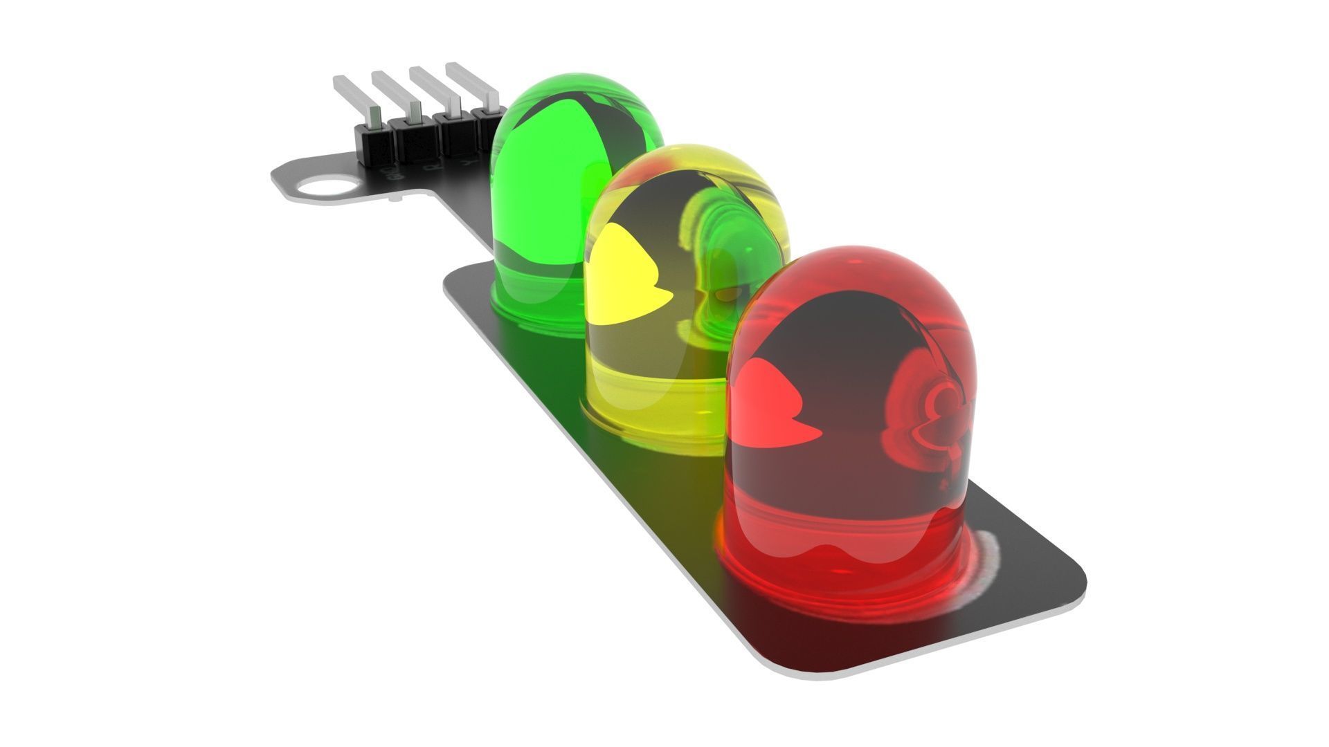 Traffic Lights LED Module 3D model_14