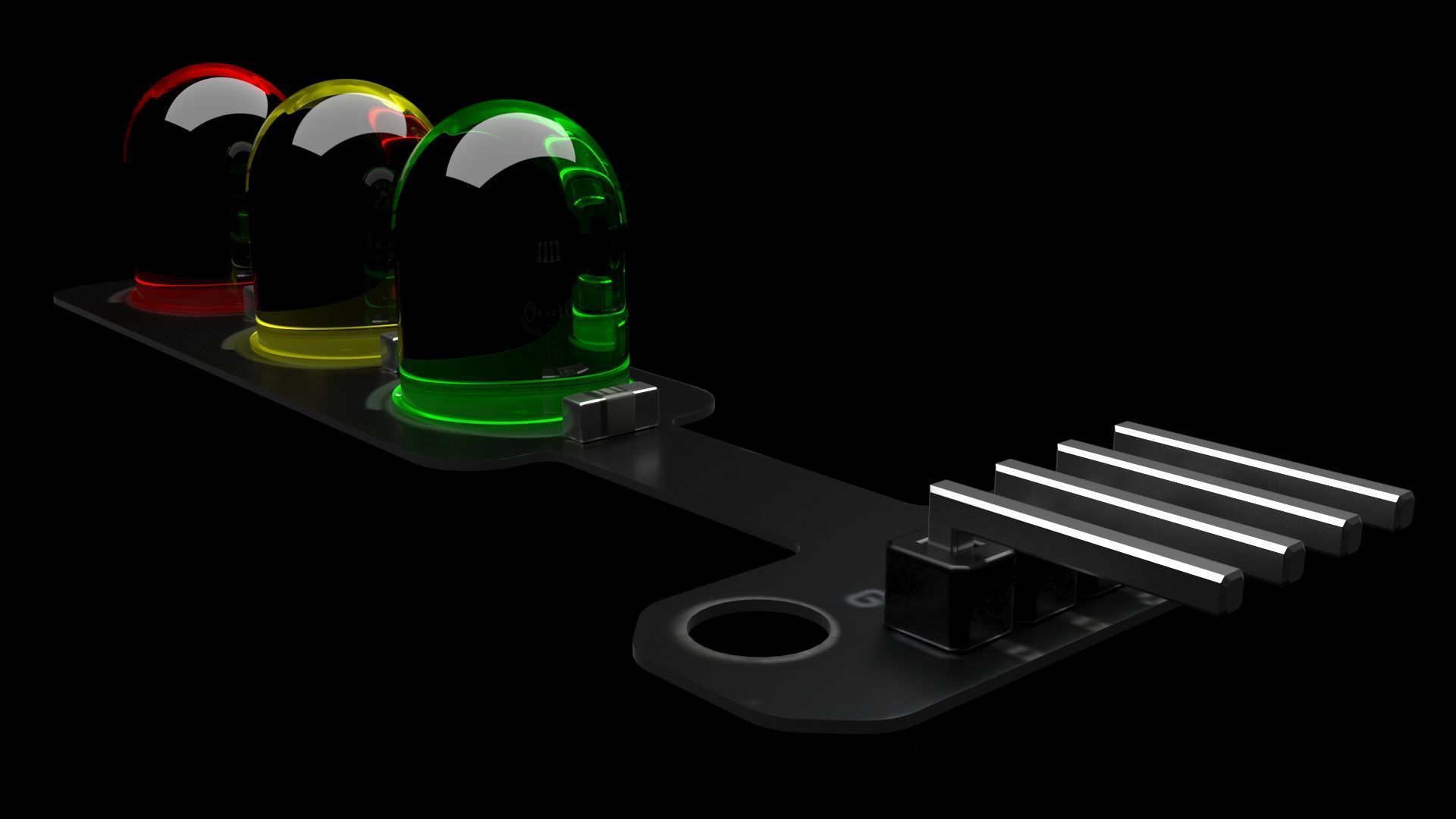 Traffic Lights LED Module 3D model_11