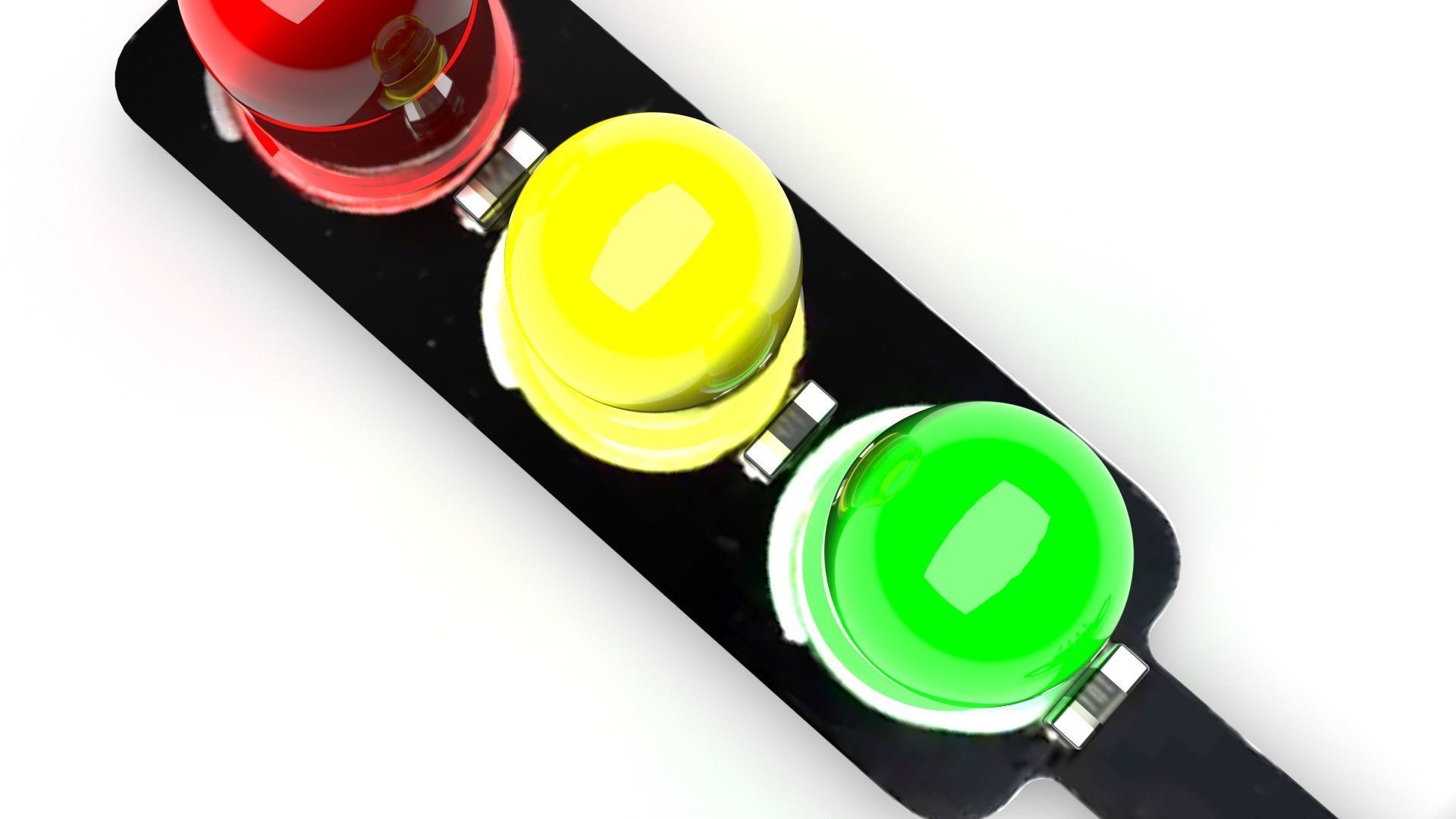 Traffic Lights LED Module 3D model_7