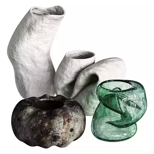 Vase Decorative Low-poly 3D model