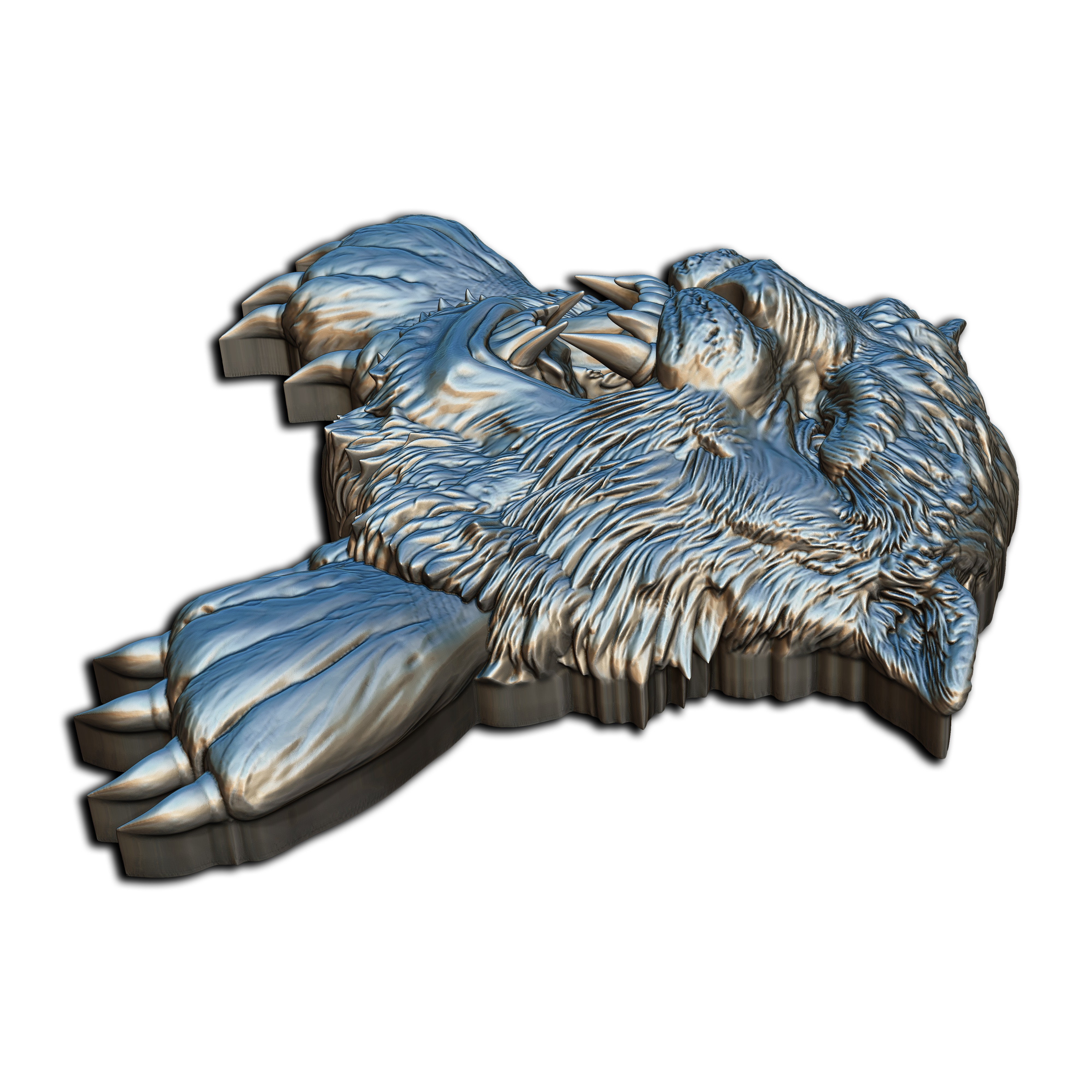 Tiger pendent 3D print model_6