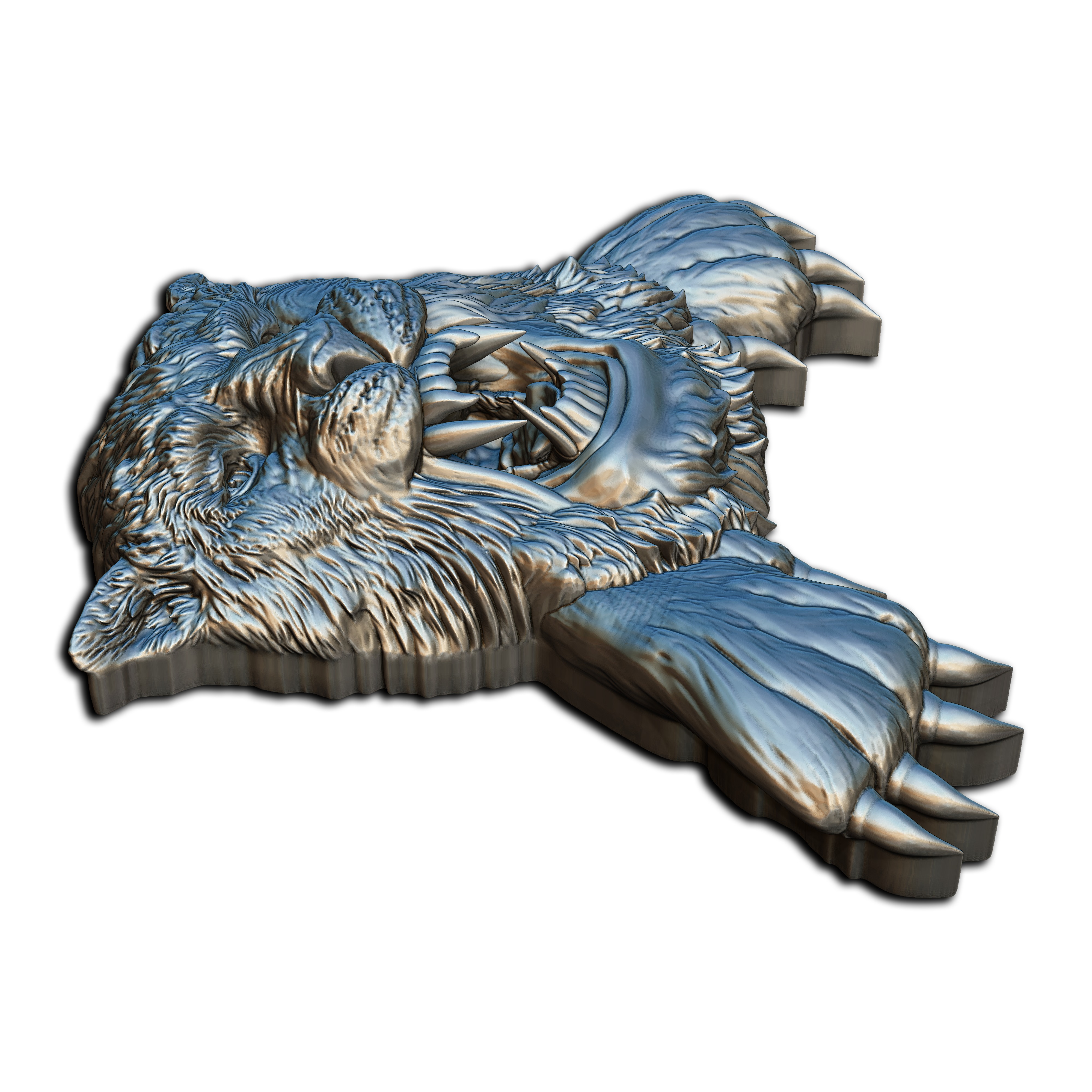 Tiger pendent 3D print model_7