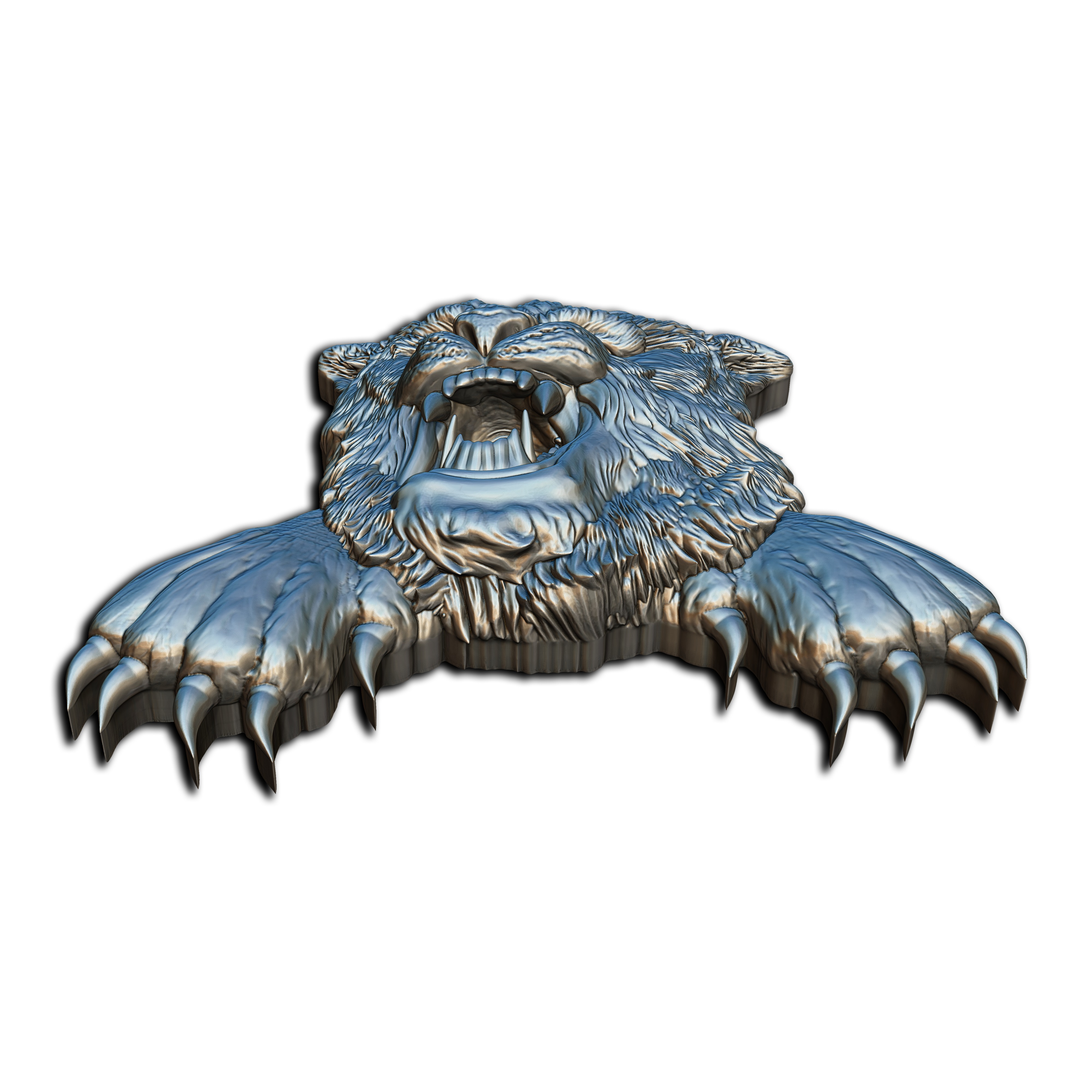 Tiger pendent 3D print model_2