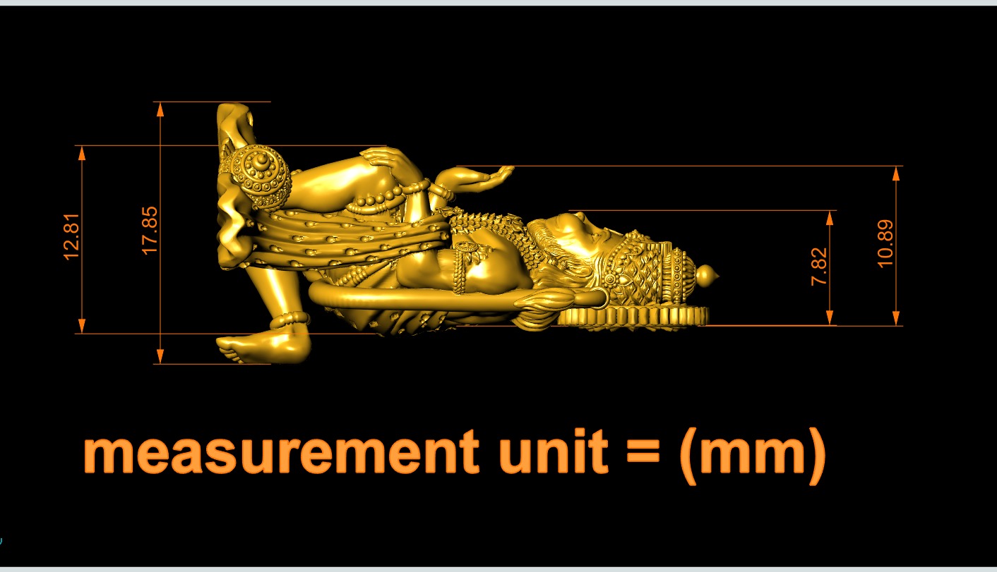 Hanumanji Sitting Ashirbad 3D-Print-Model No1  3D print model_3