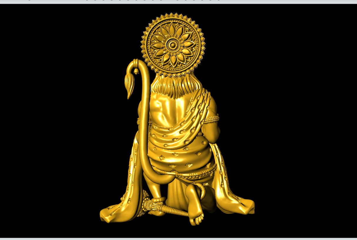 Hanumanji Sitting Ashirbad 3D-Print-Model No1  3D print model_8
