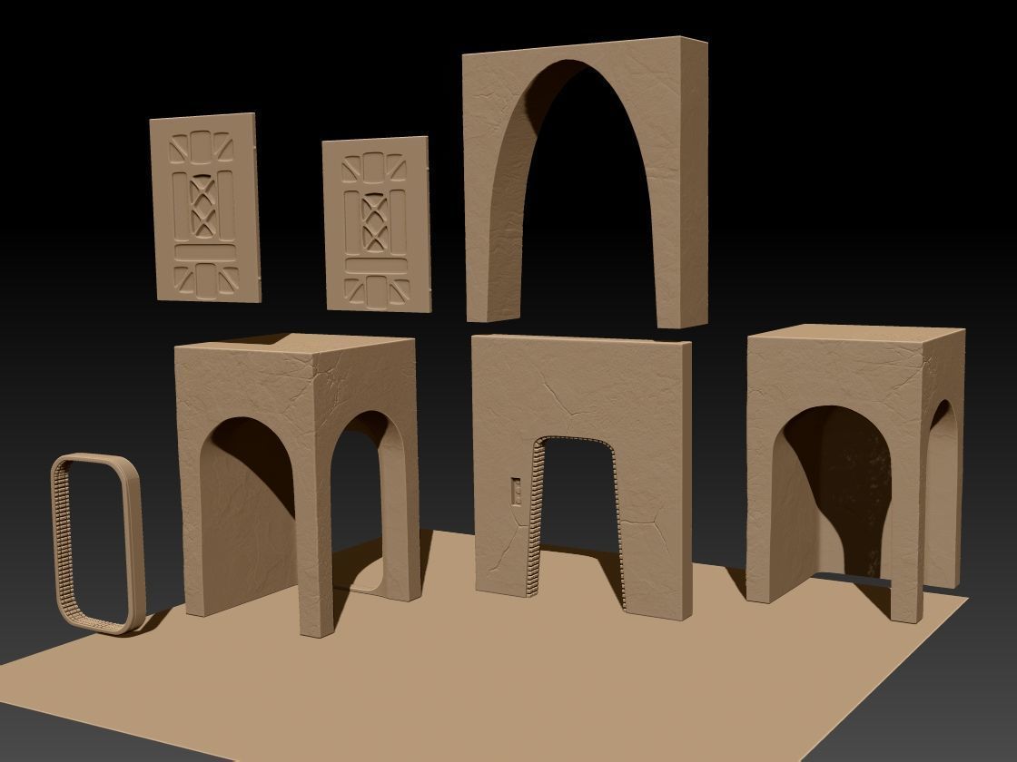 Mos Eisley Street Diorama 1 12 scale 3D print model_2